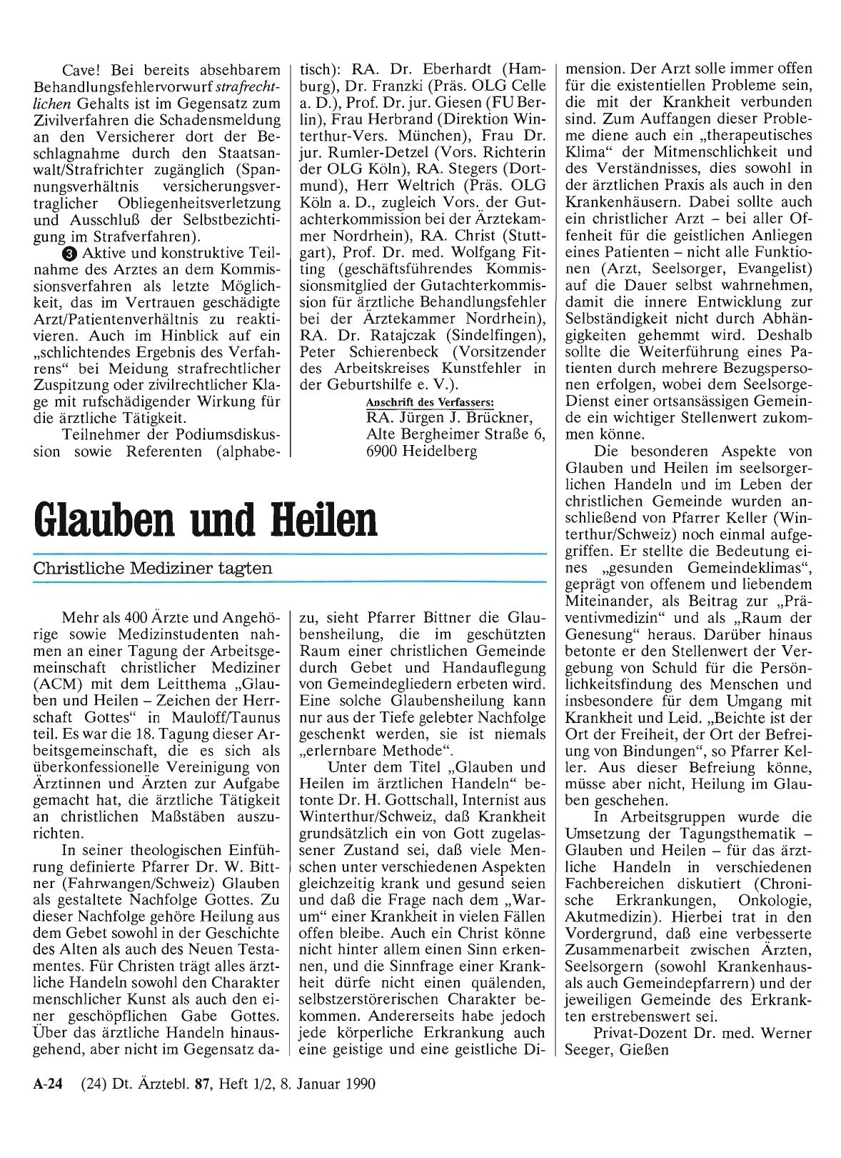 Vorschauseite 1: Glauben und Heilen