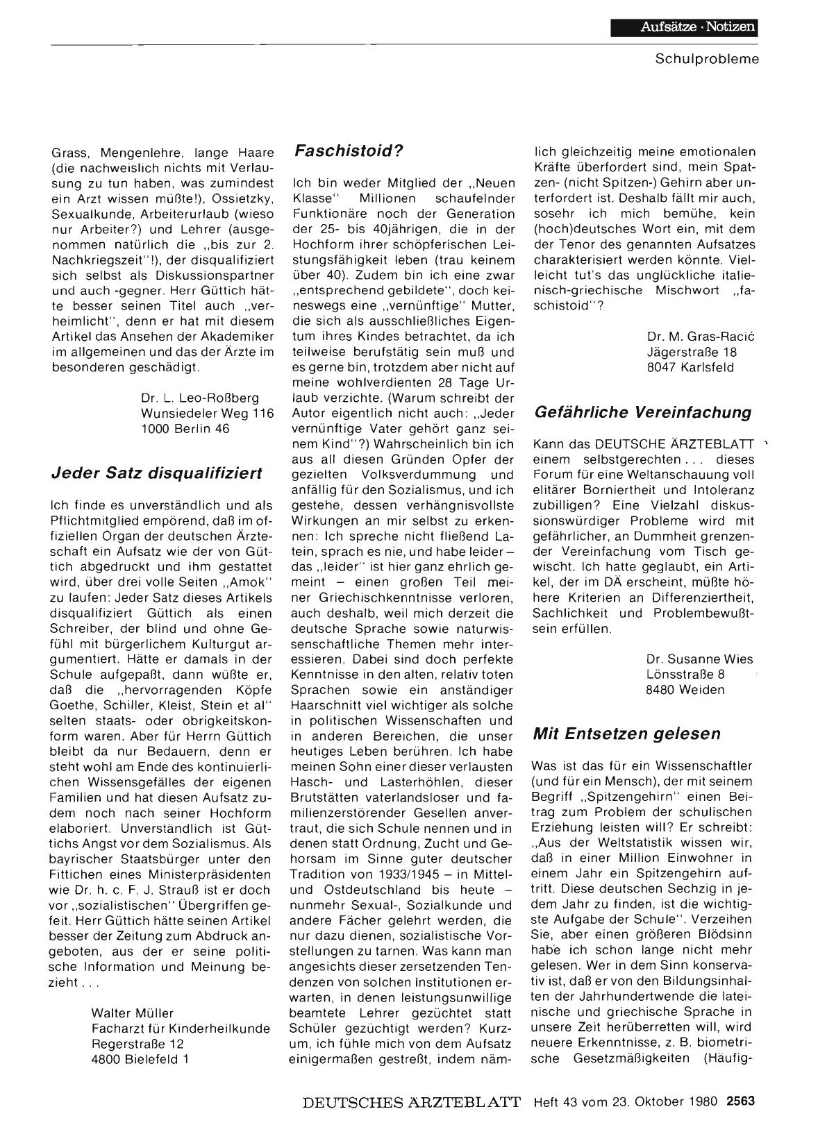 Vorschauseite 1: Überforderung durch die Schule? : Faschistoid?