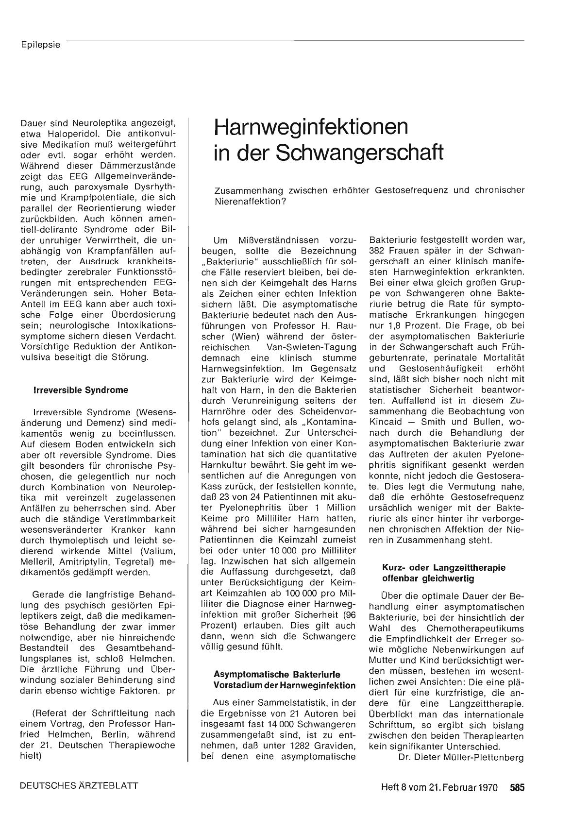 Vorschauseite 1: Harnweginfektionen in der Schwangerschaft
