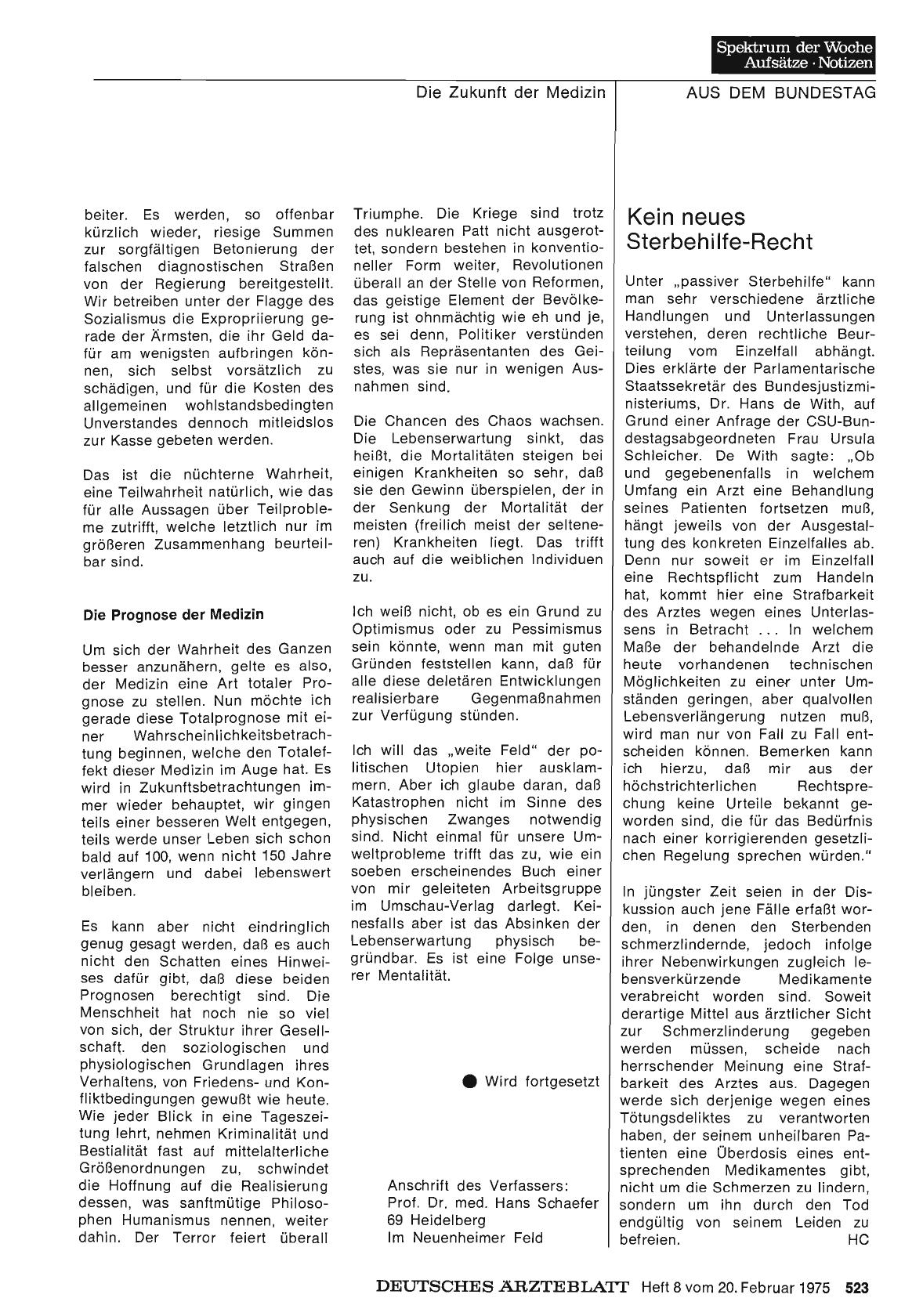 Vorschauseite 1: Kein neues Sterbehilfe-Recht