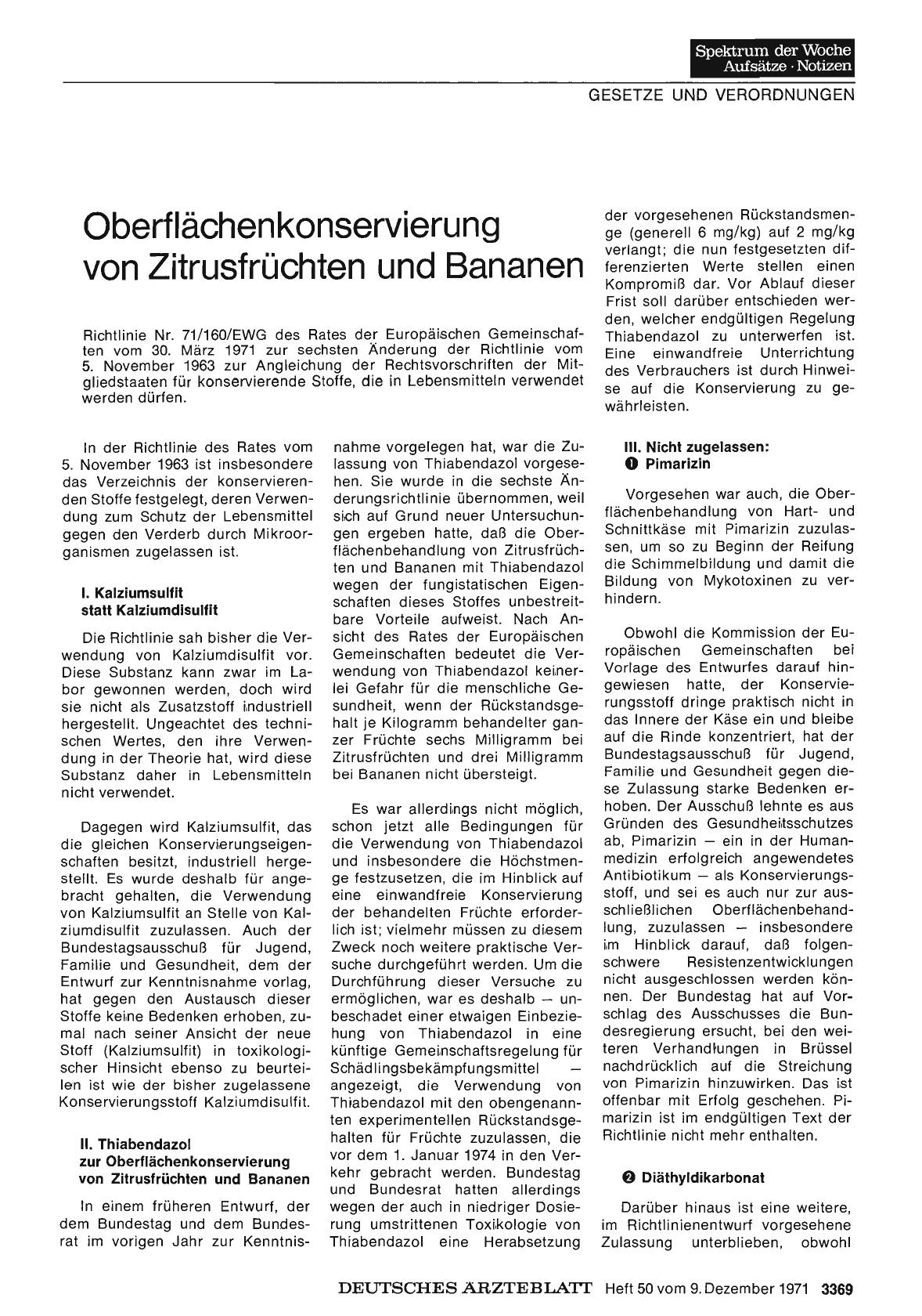 Vorschauseite 1: Oberflächenkonservierung von Zitrusfrüchten und Bananen