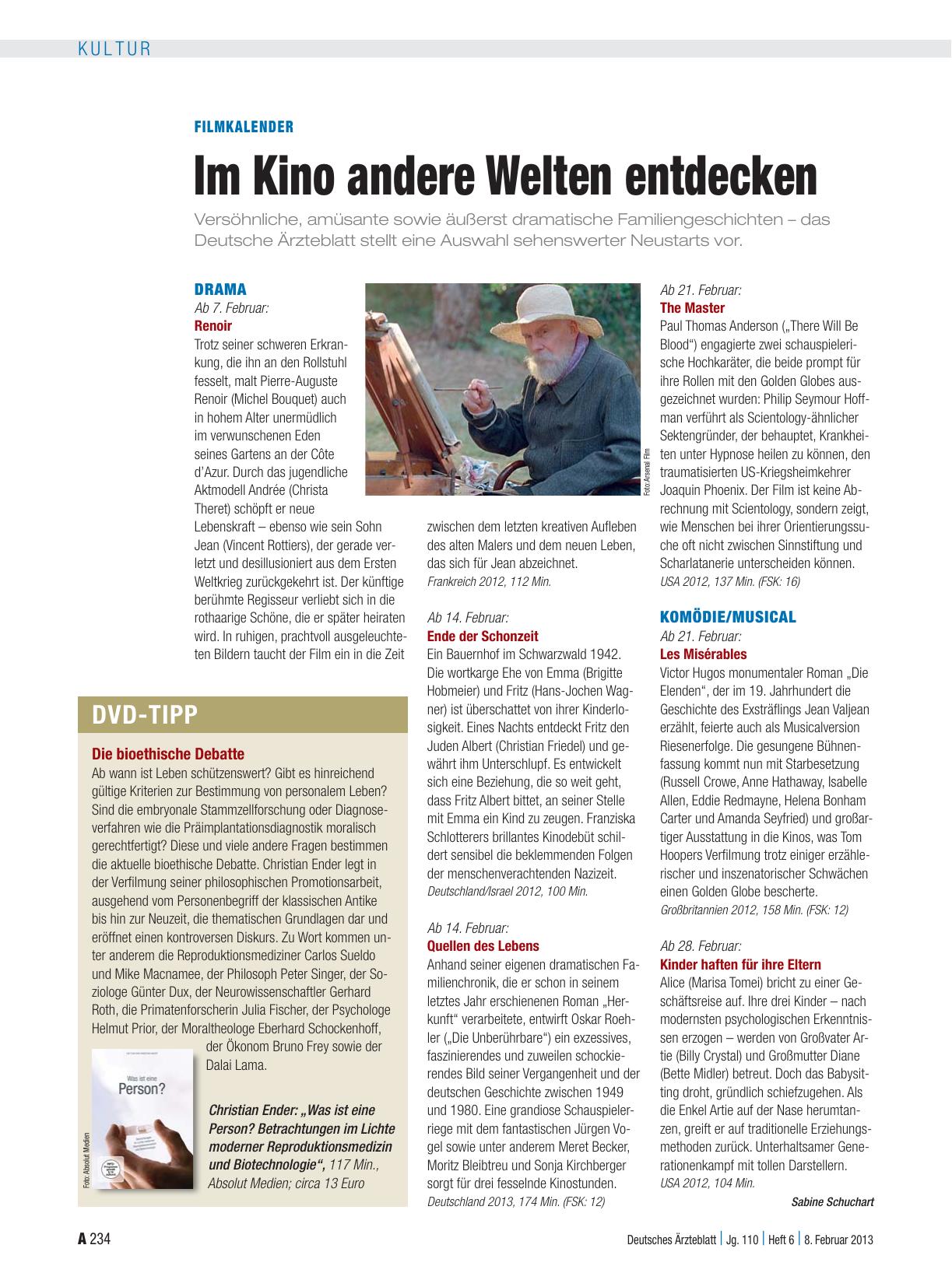 Vorschauseite 1: Filmkalender: Im Kino andere Welten entdecken