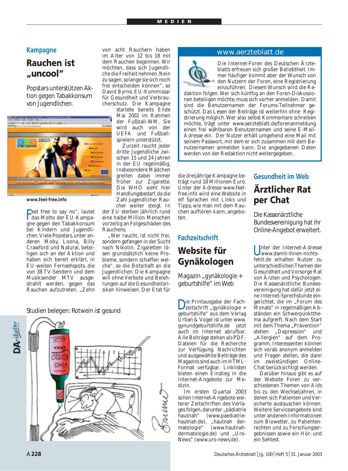 Vorschauseite 1: Fachzeitschrift: Website für Gynäkologen
