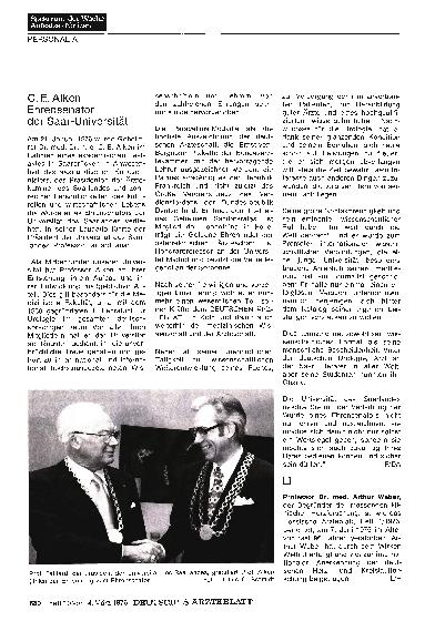 Vorschauseite 1: Professor Dr. med. Arthur Weber
