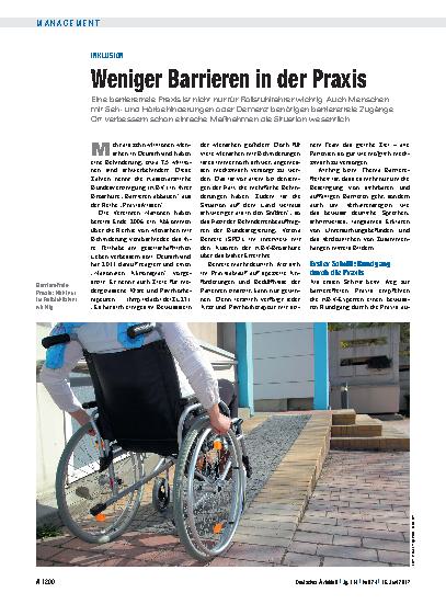 Vorschauseite 1: Inklusion: Weniger Barrieren in der Praxis