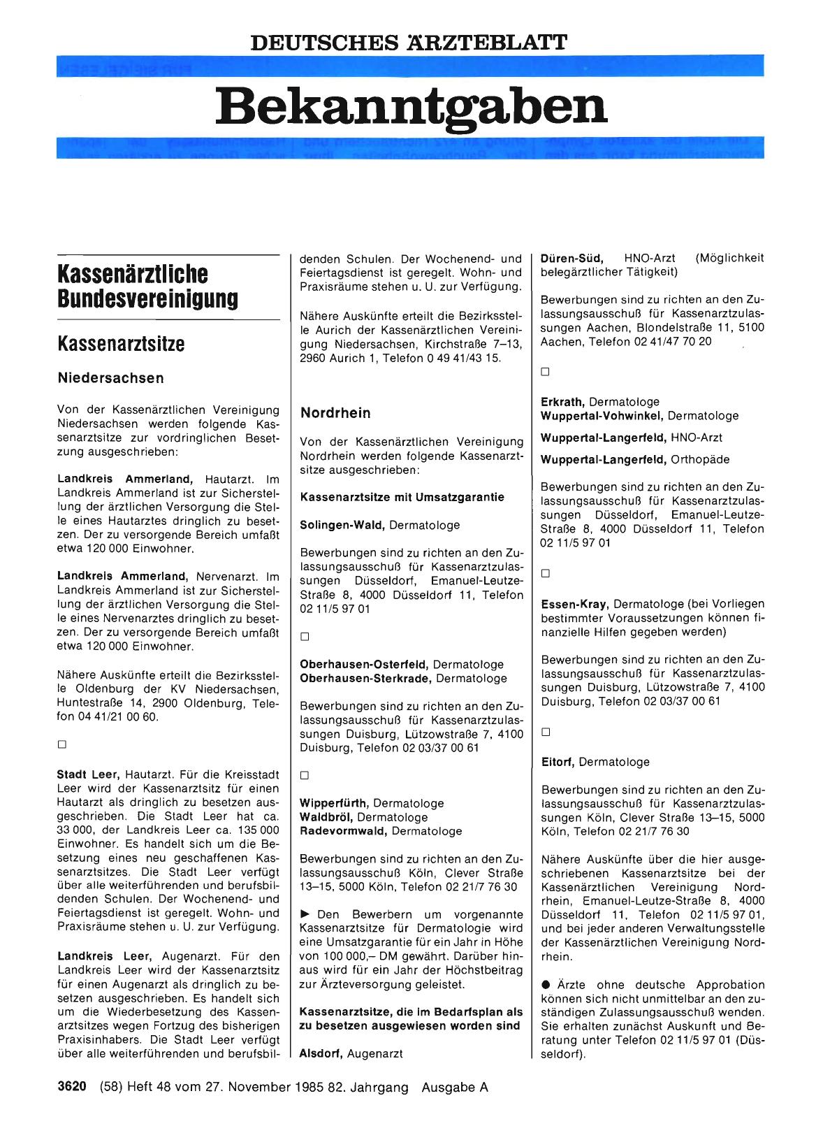 Vorschauseite 1: Kassenarztsitze