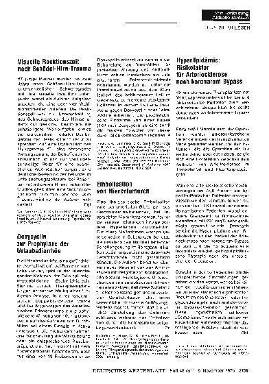Vorschauseite 1: Doxycyclin zur Prophylaxe der Urlaubsdiarrhöe