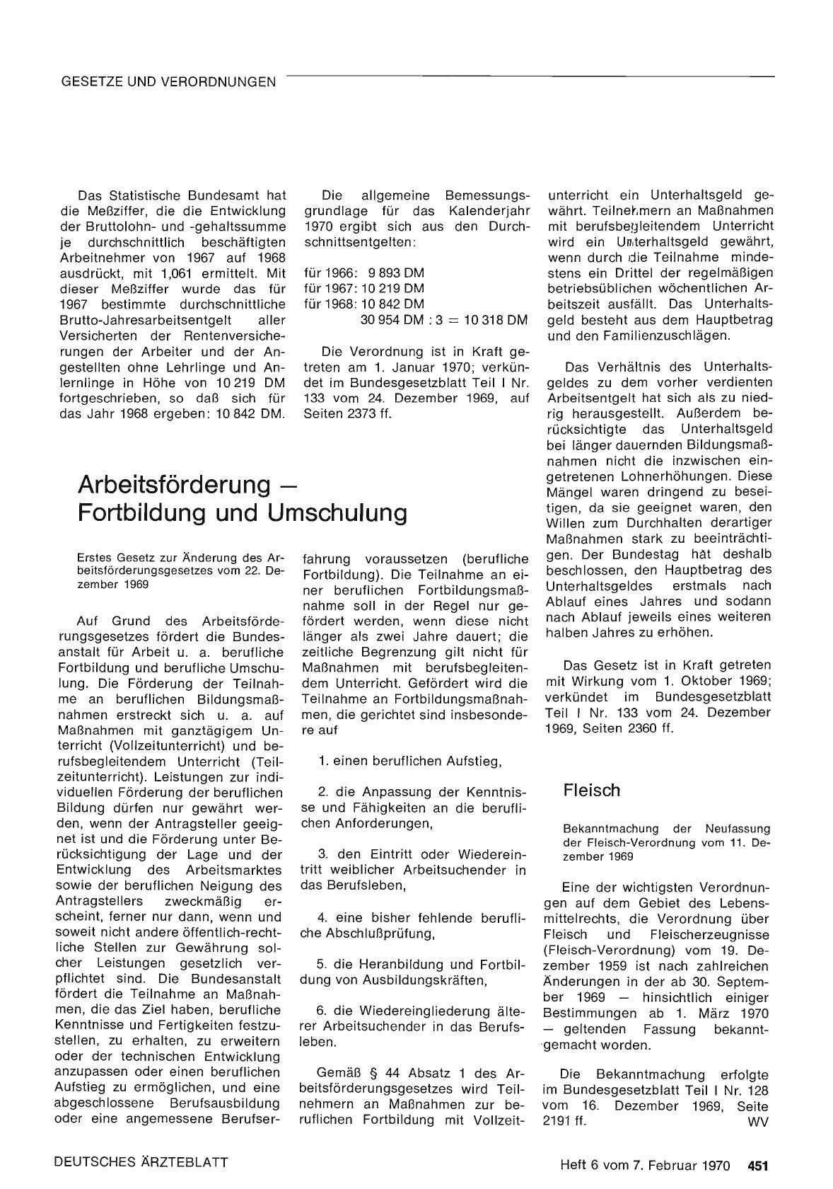 Vorschauseite 1: Arbeitsförderung — Fortbildung und Umschulung