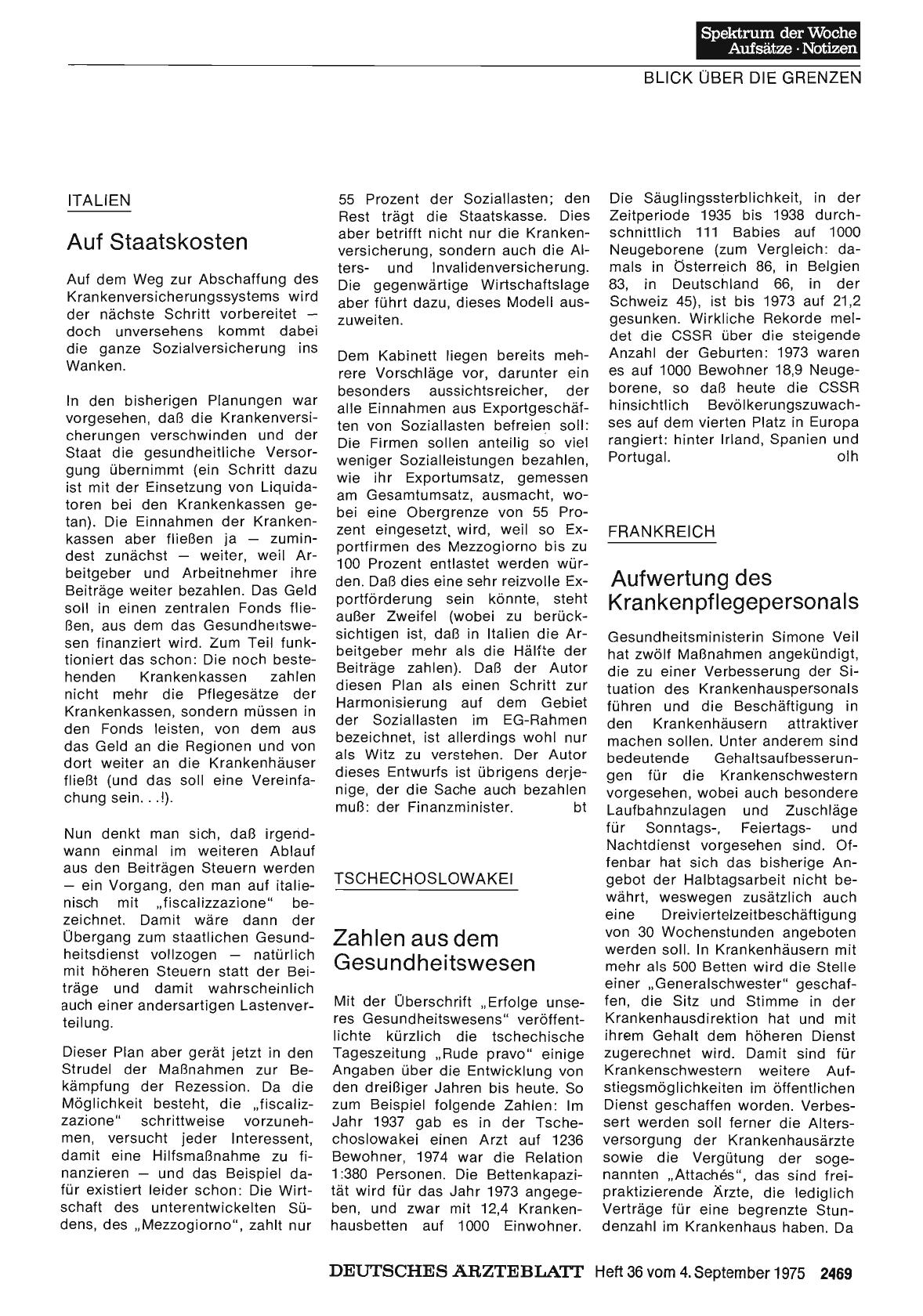 Vorschauseite 1: ITALIEN: Auf Staatskosten