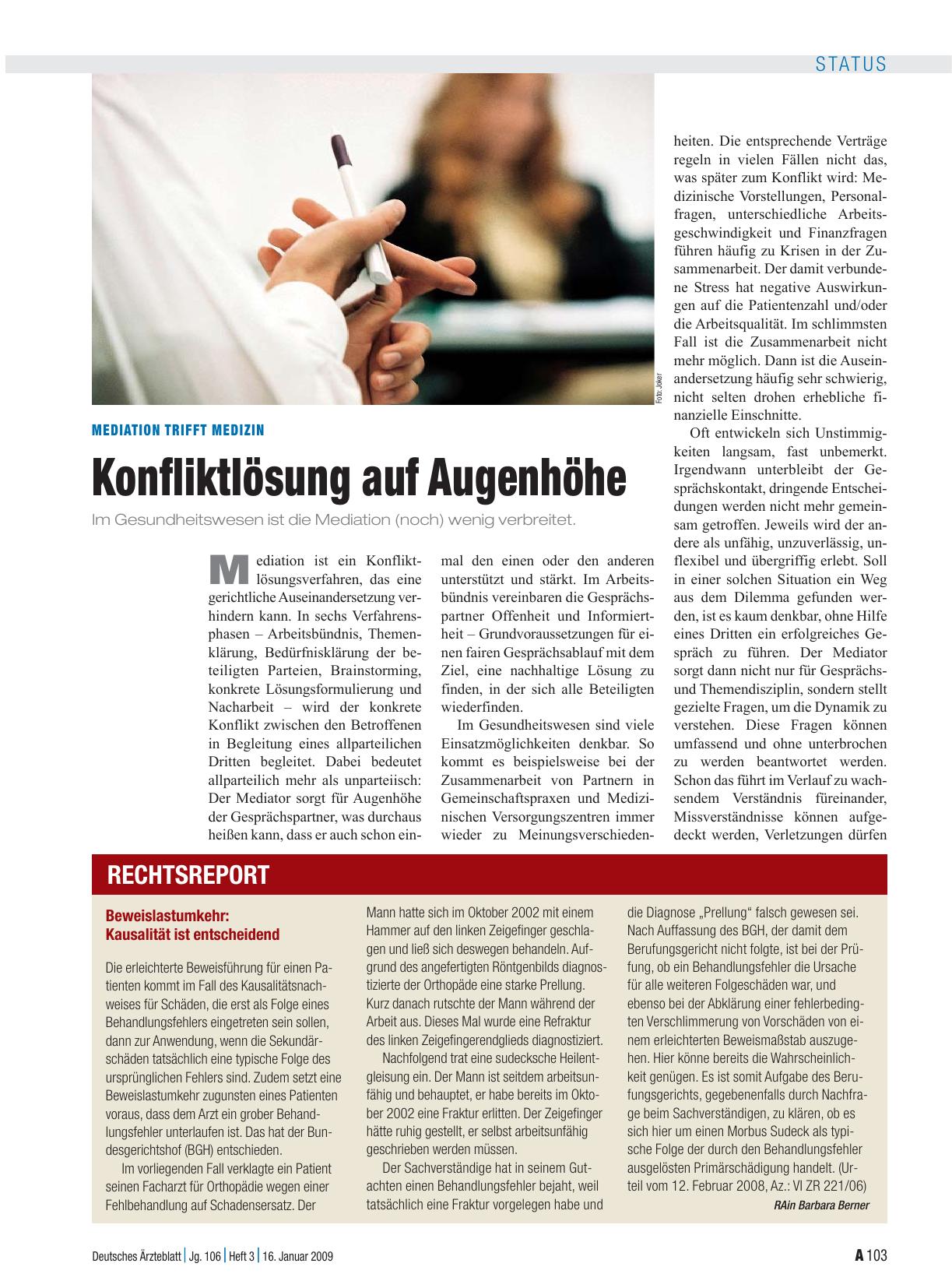 Vorschauseite 1: Beweislastumkehr: Kausalität ist entscheidend