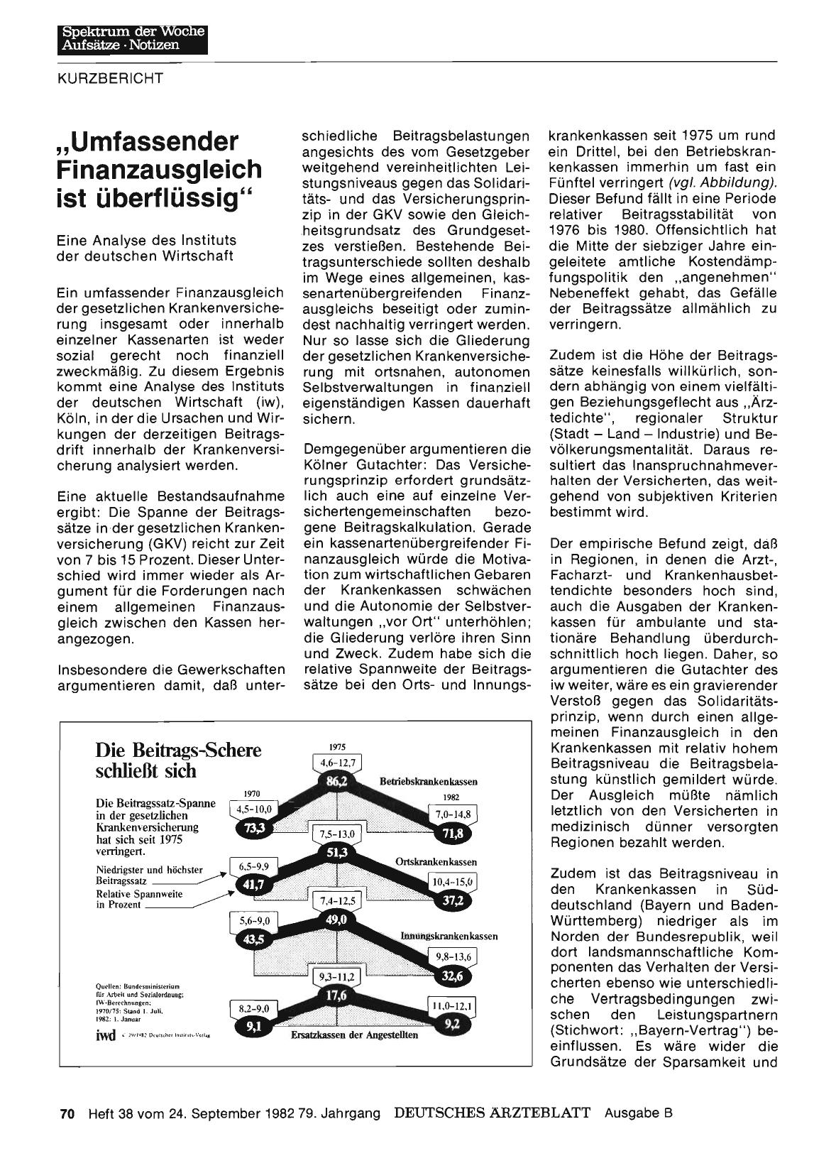 Vorschauseite 1: „Umfassender Finanzausgleich ist überflüssig“: Eine Analyse des Instituts der deutschen Wirtschaft
