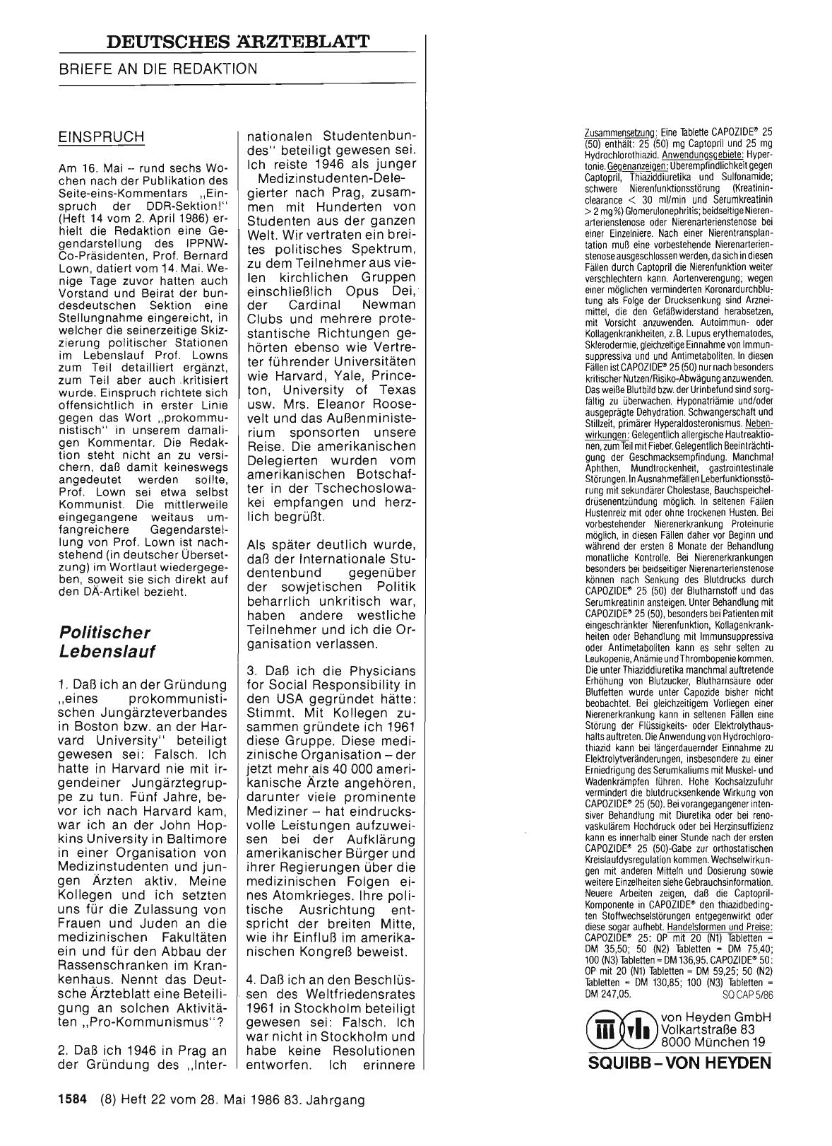 Vorschauseite 1: EINSPRUCH: Politischer Lebenslauf