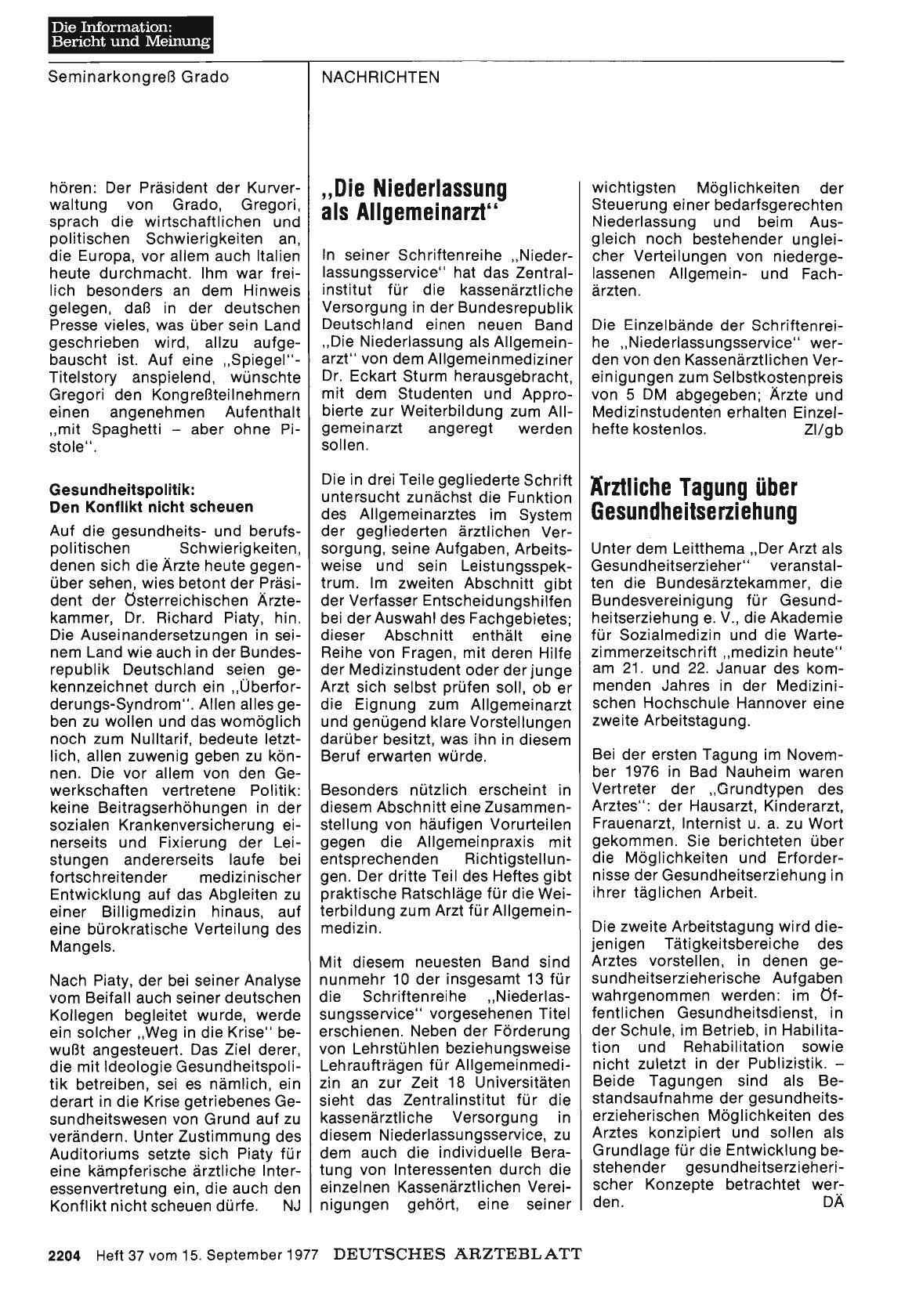 Vorschauseite 1: Die Niederlassung als Allgemeinarzt“