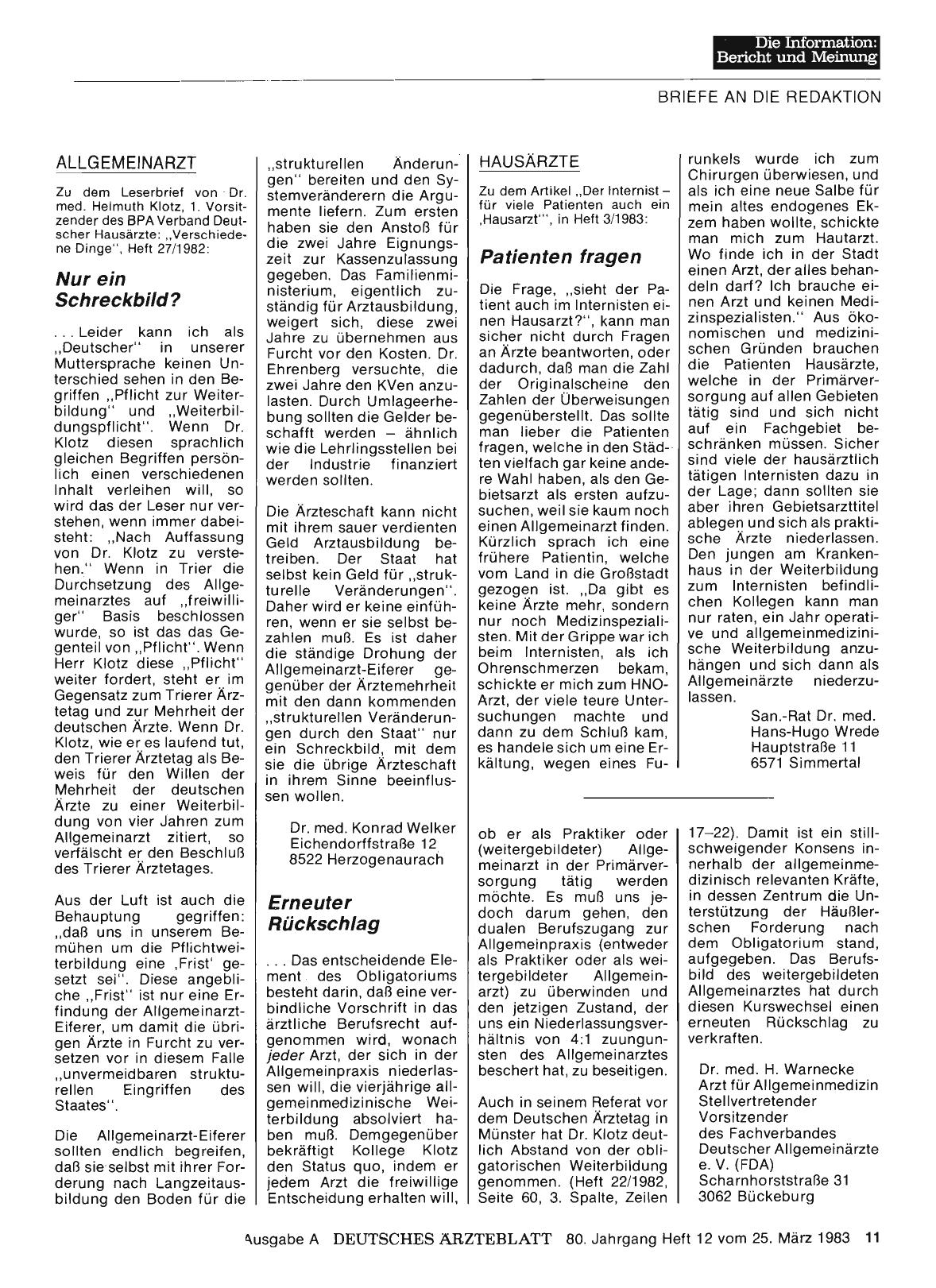 Vorschauseite 1: HAUSÄRZTE: Patienten fragen