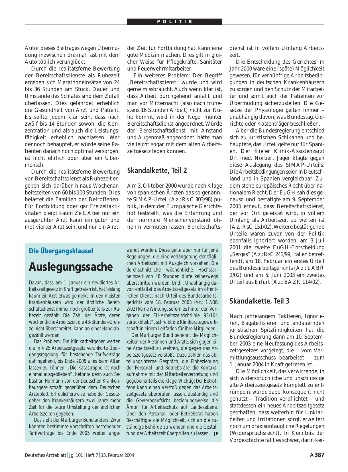 Vorschauseite 1: Die Übergangsklausel: Auslegungssache