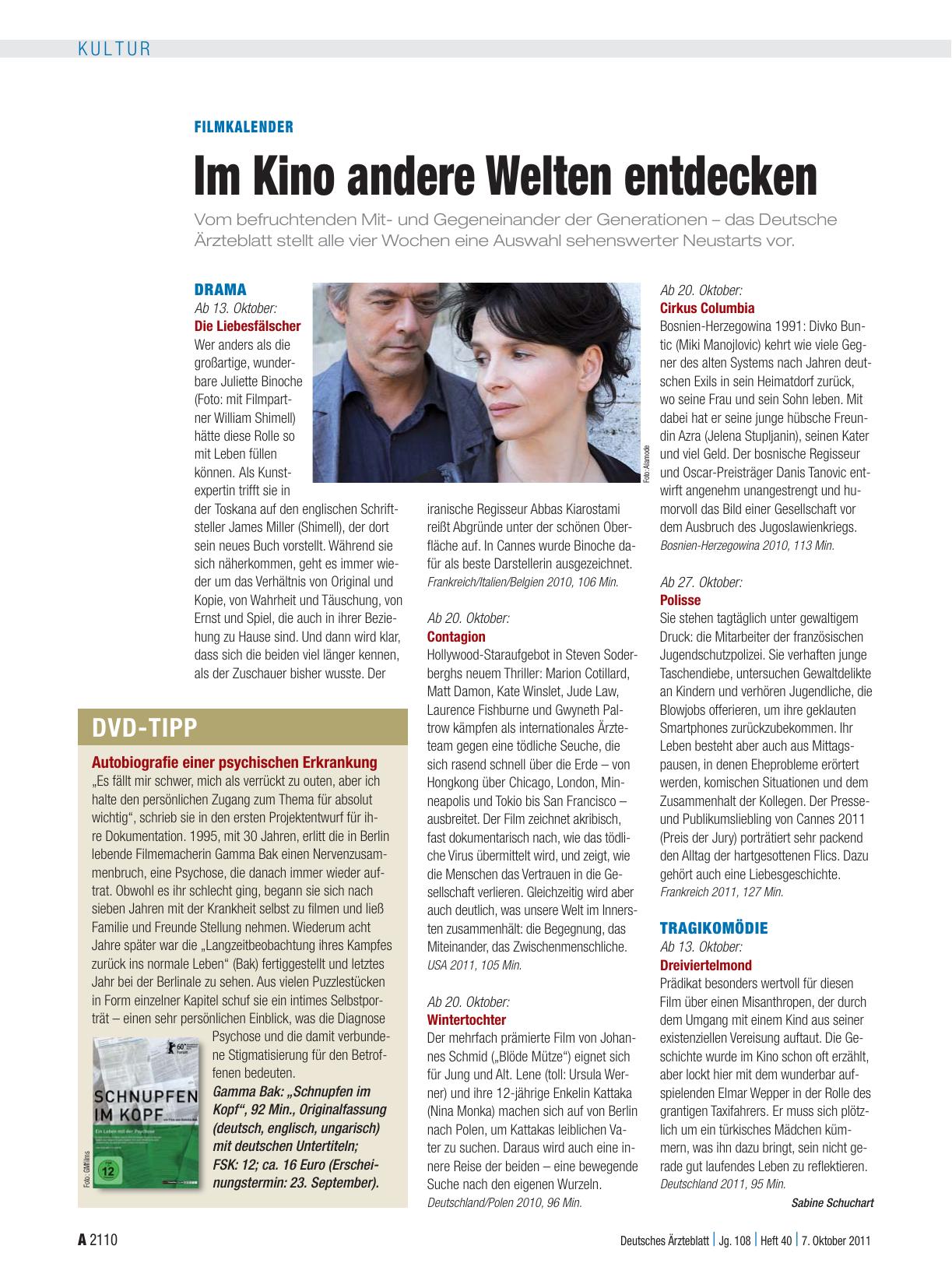 Vorschauseite 1: Filmkalender: Im Kino andere Welten entdecken