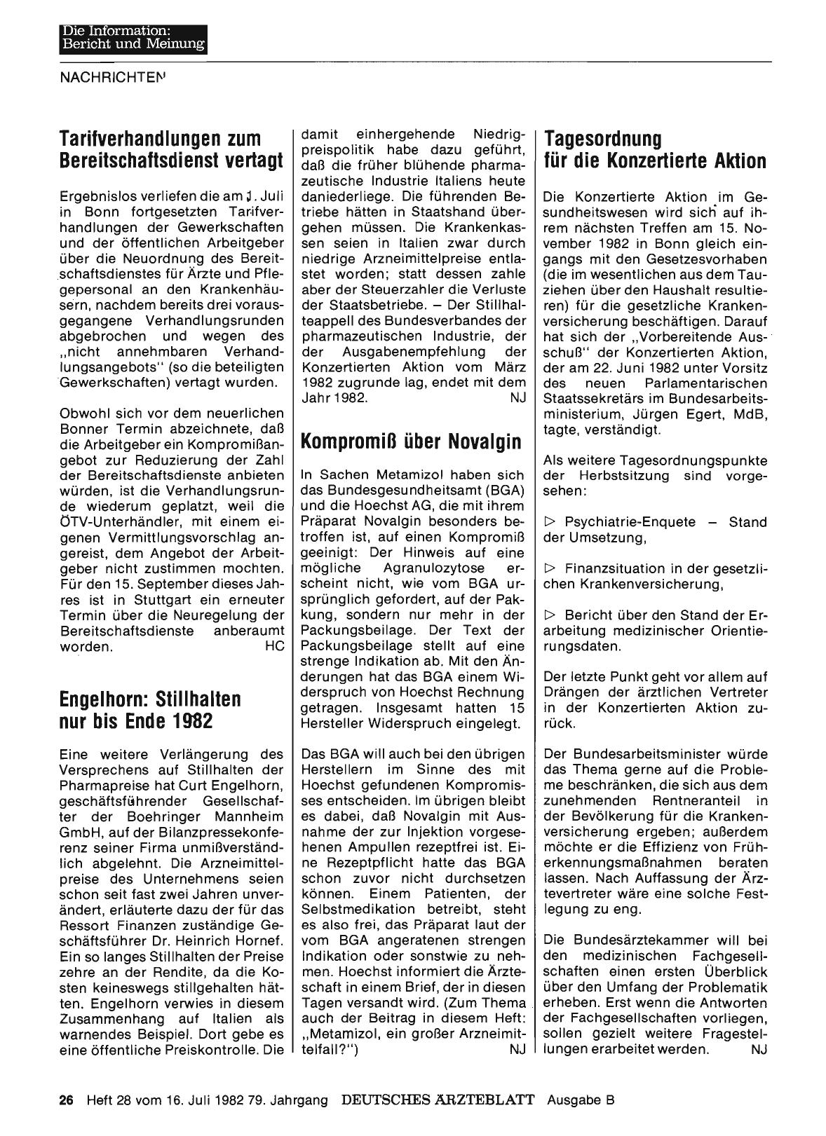 Vorschauseite 1: Kompromiß über Novalgin