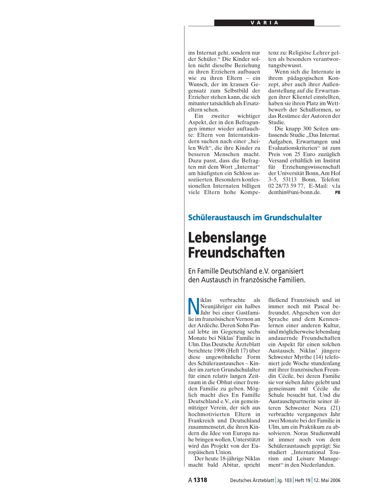 Vorschauseite 1: Schüleraustausch im Grundschulalter: Lebenslange Freundschaften