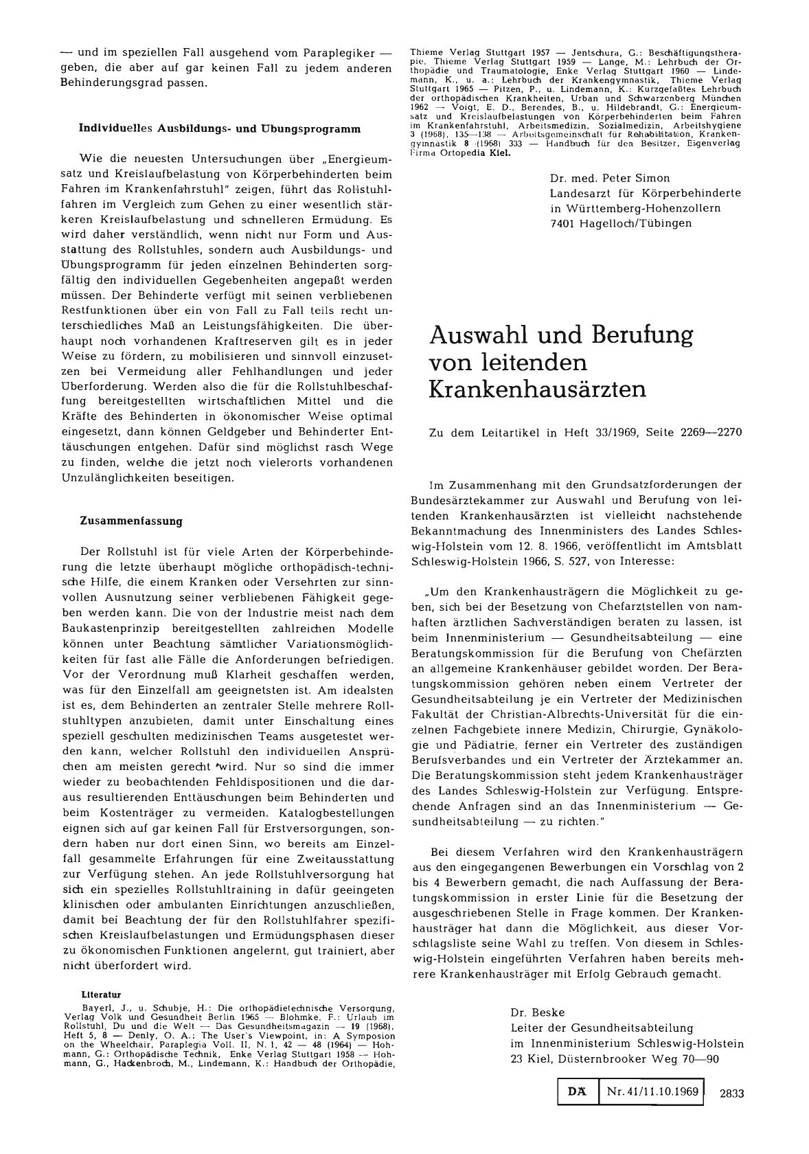 Vorschauseite 1: Auswahl und Berufung von leitenden Krankenhausärzten