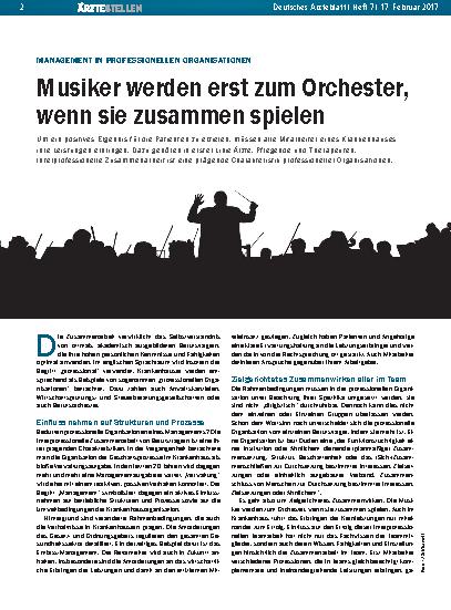 Vorschauseite 1: Management in professionellen Organisationen: Musiker werden erst zum Orchester, wenn sie zusammen spielen