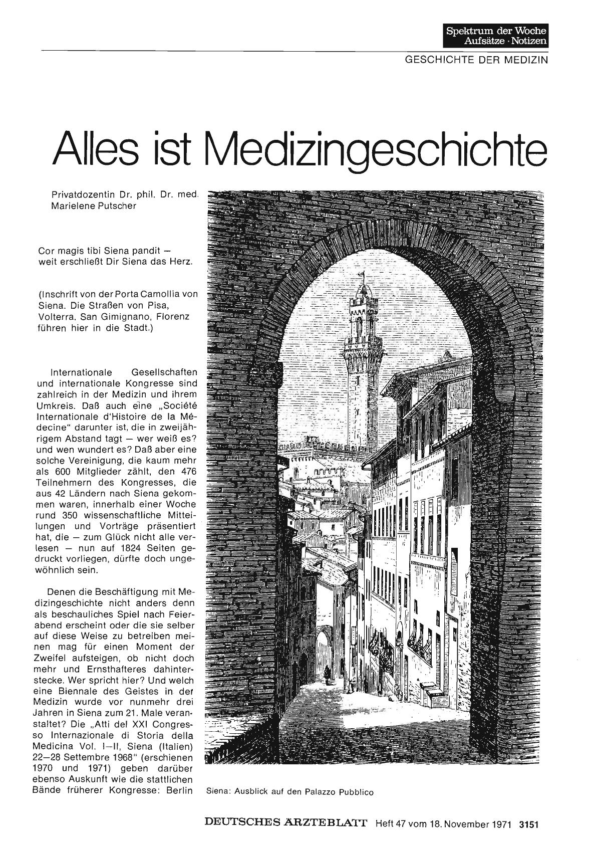 Vorschauseite 1: Alles ist Medizingeschichte