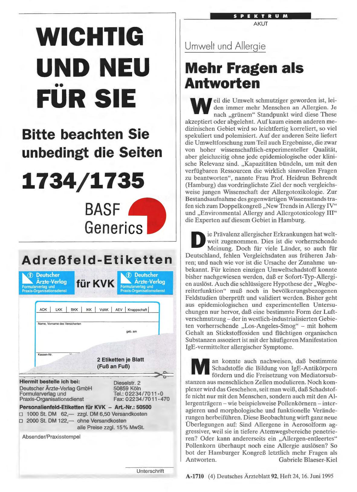 Vorschauseite 1: Umwelt und Allergie: Mehr Fragen als Antworten