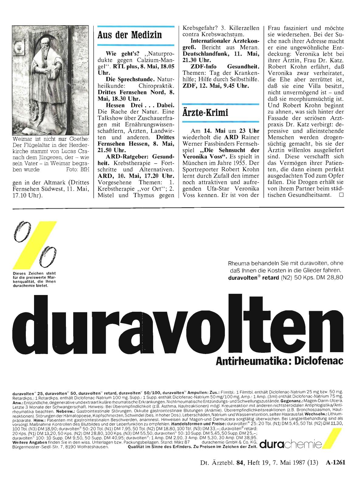 Vorschauseite 1: Aus der Medizin
