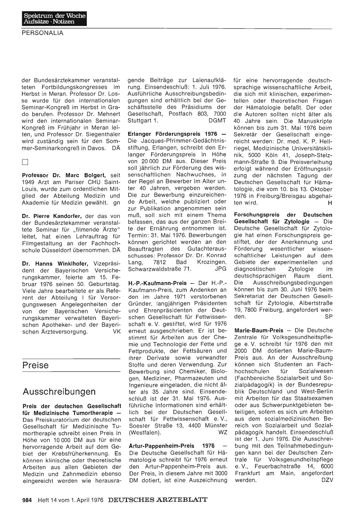 Vorschauseite 1: Dr. Harms Winklhofer