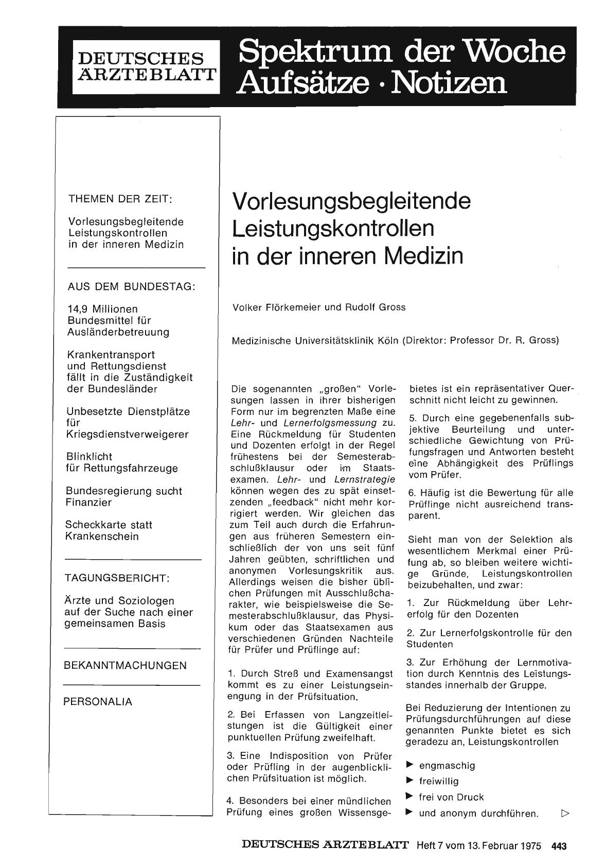 Vorschauseite 1: Vorlesungsbegleitende Leistungskontrollen in der inneren Medizin