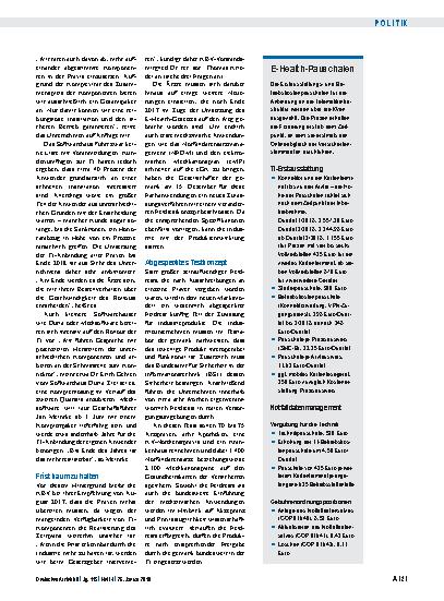 Vorschauseite 3: Gesundheitstelematik: Die Karte geht online