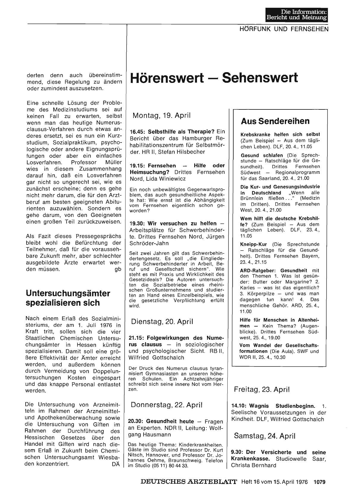 Vorschauseite 1: Hörenswert — Sehenswert