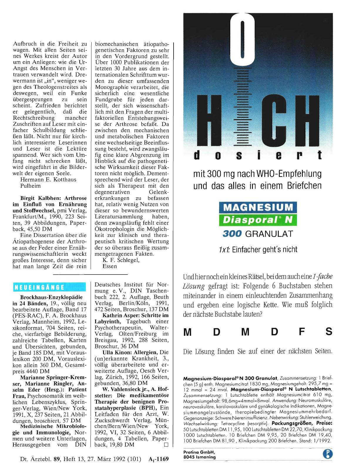 Vorschauseite 1: Neueingänge