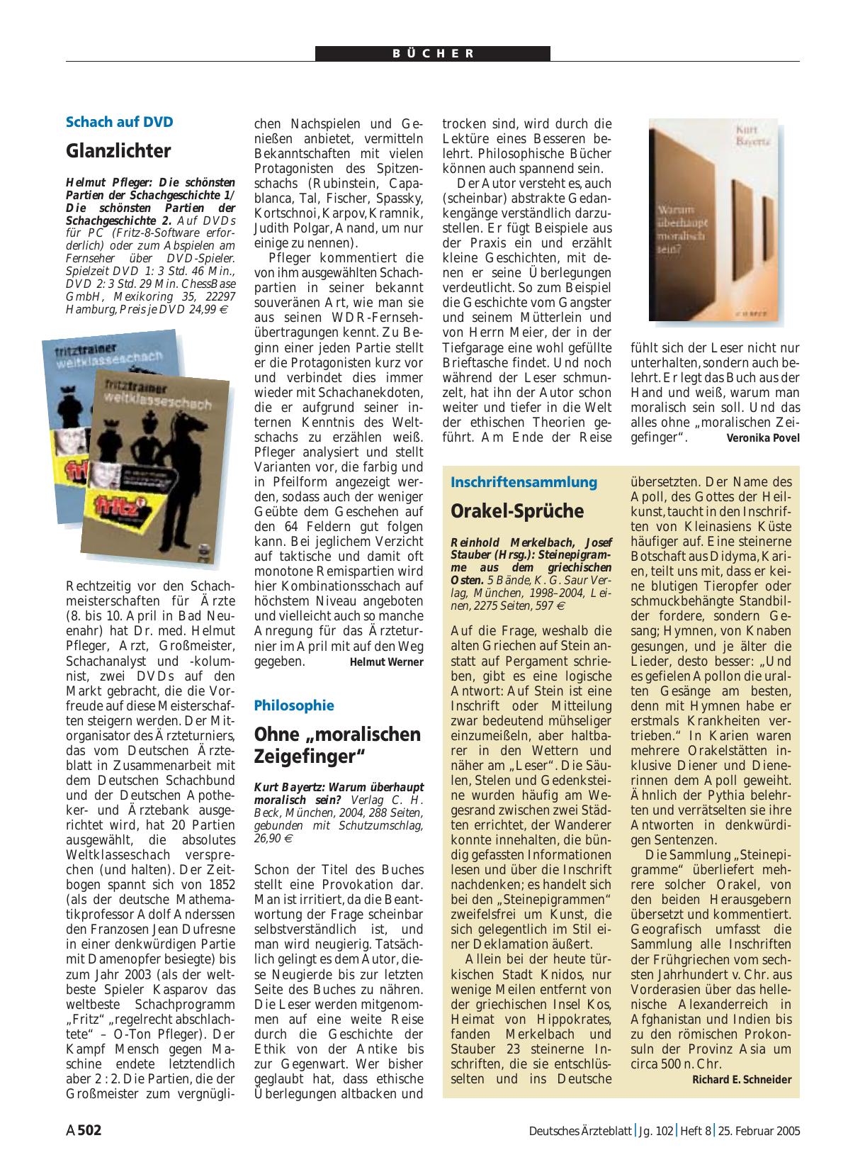 Vorschauseite 1: Die schönsten Partien der Schachgeschichte 1/ Die schönsten Partien der Schachgeschichte 2