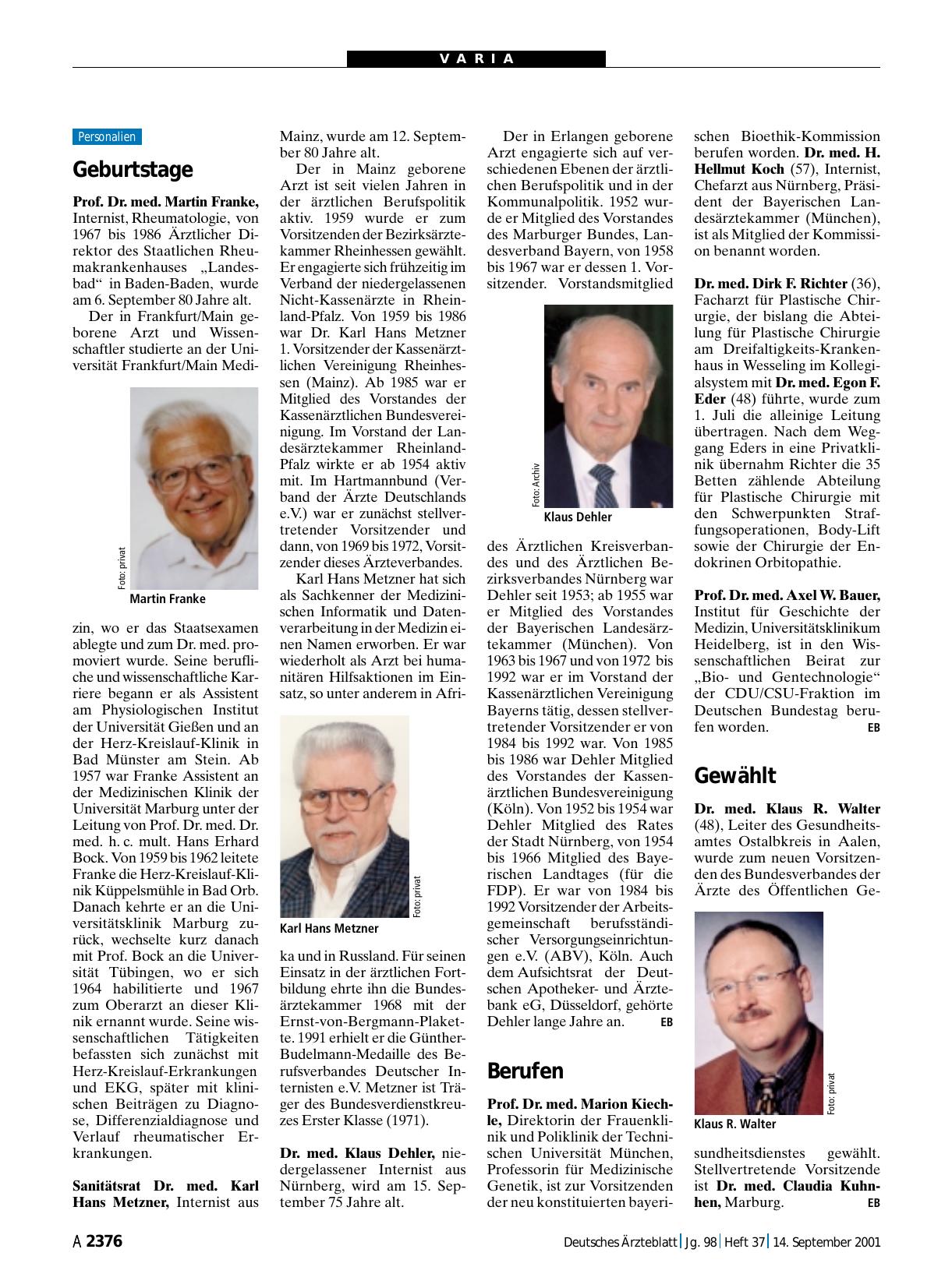 Vorschauseite 1: Berufen