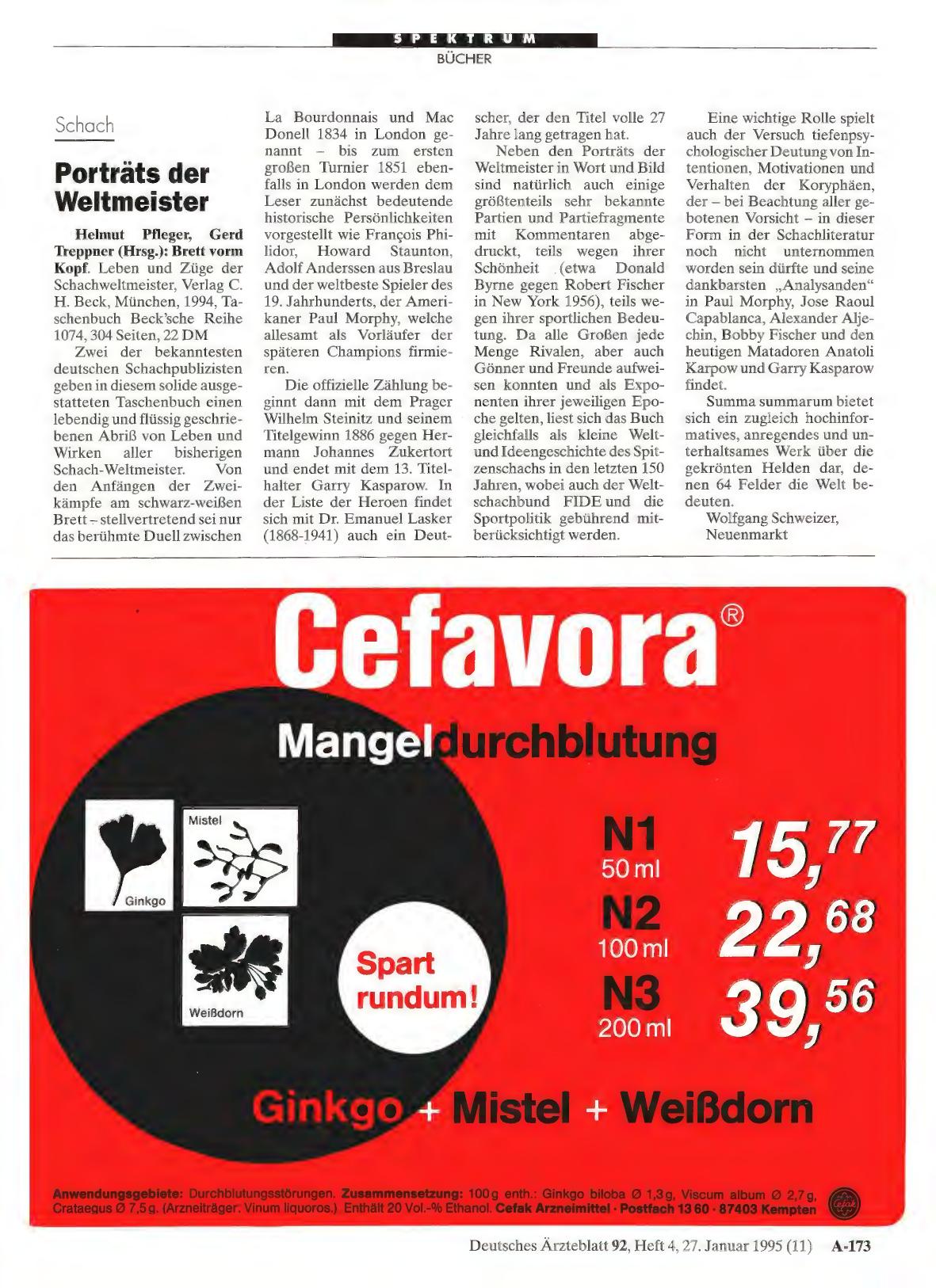 Vorschauseite 1: Schach: Porträts der Weltmeister