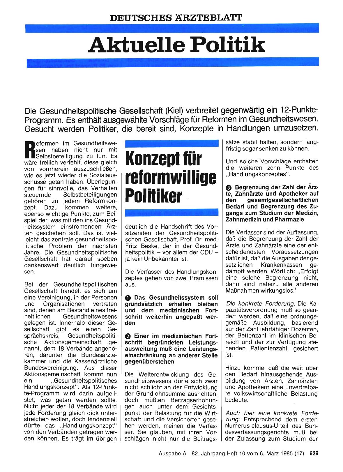 Vorschauseite 1: Konzept für reformwillige Politiker