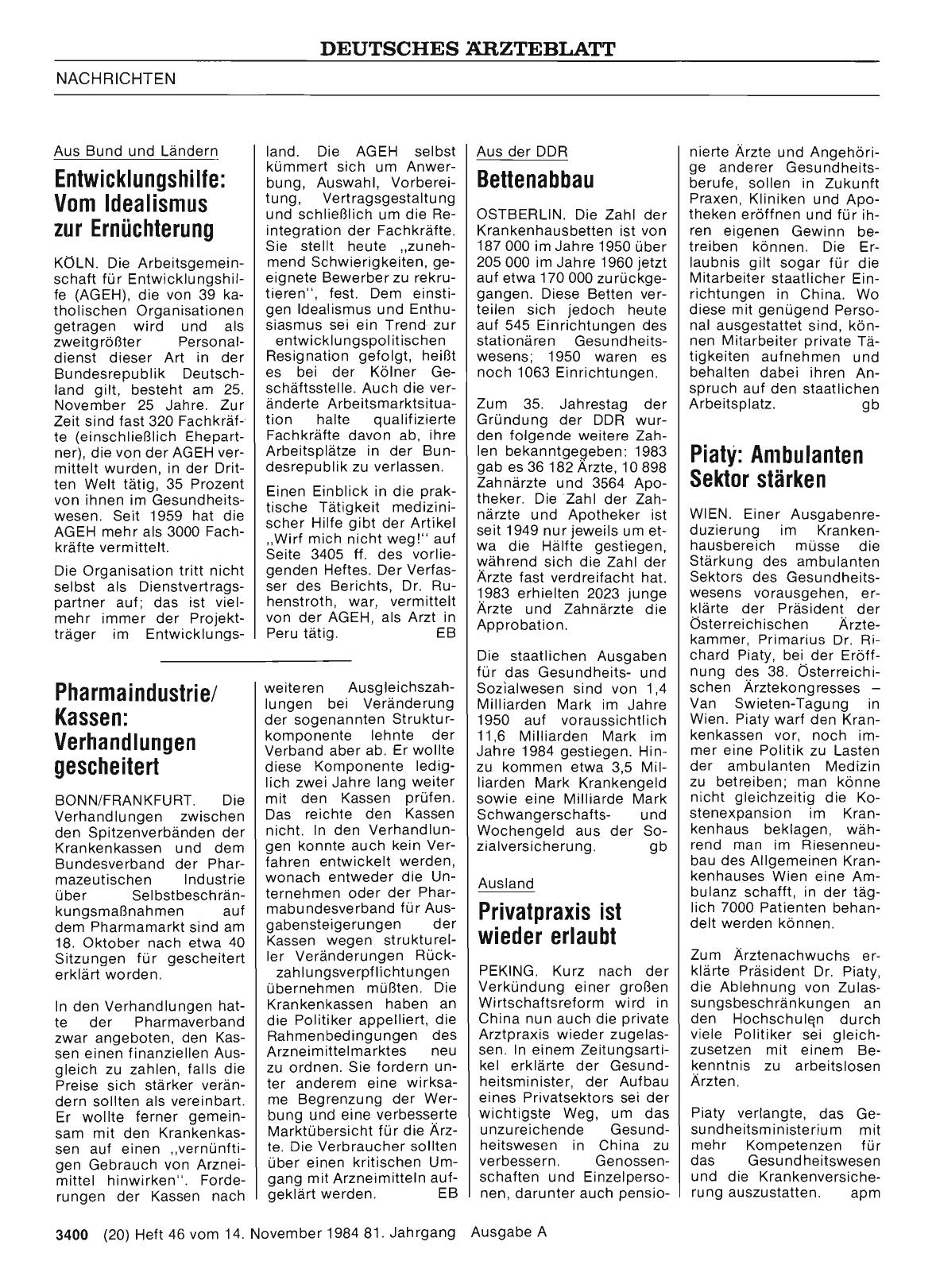 Vorschauseite 1: Piaty: Ambulanten Sektor stärken