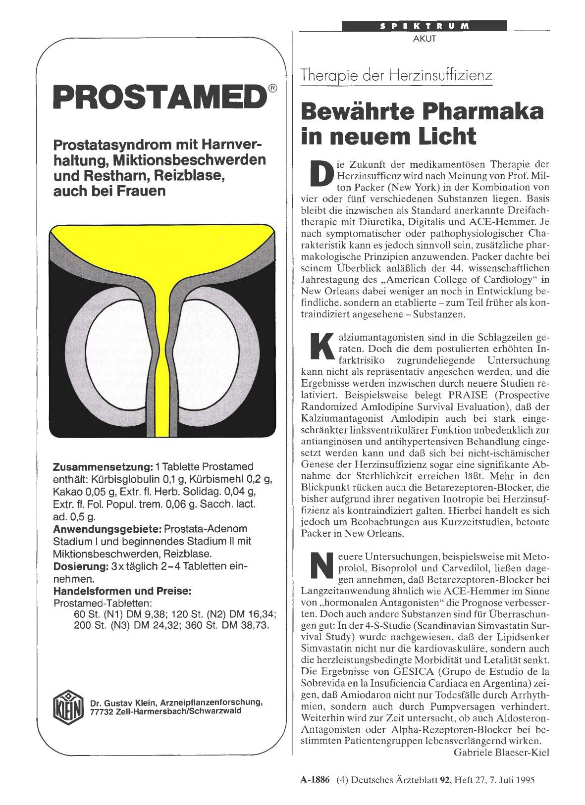 Vorschauseite 1: Therapie der Herzinsuffizienz: Bewährte Pharmaka in neuem Licht