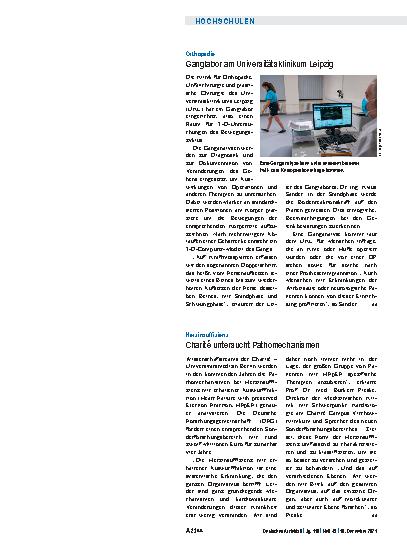 Vorschauseite 1: Orthopädie: Ganglabor am Universitätsklinikum Leipzig