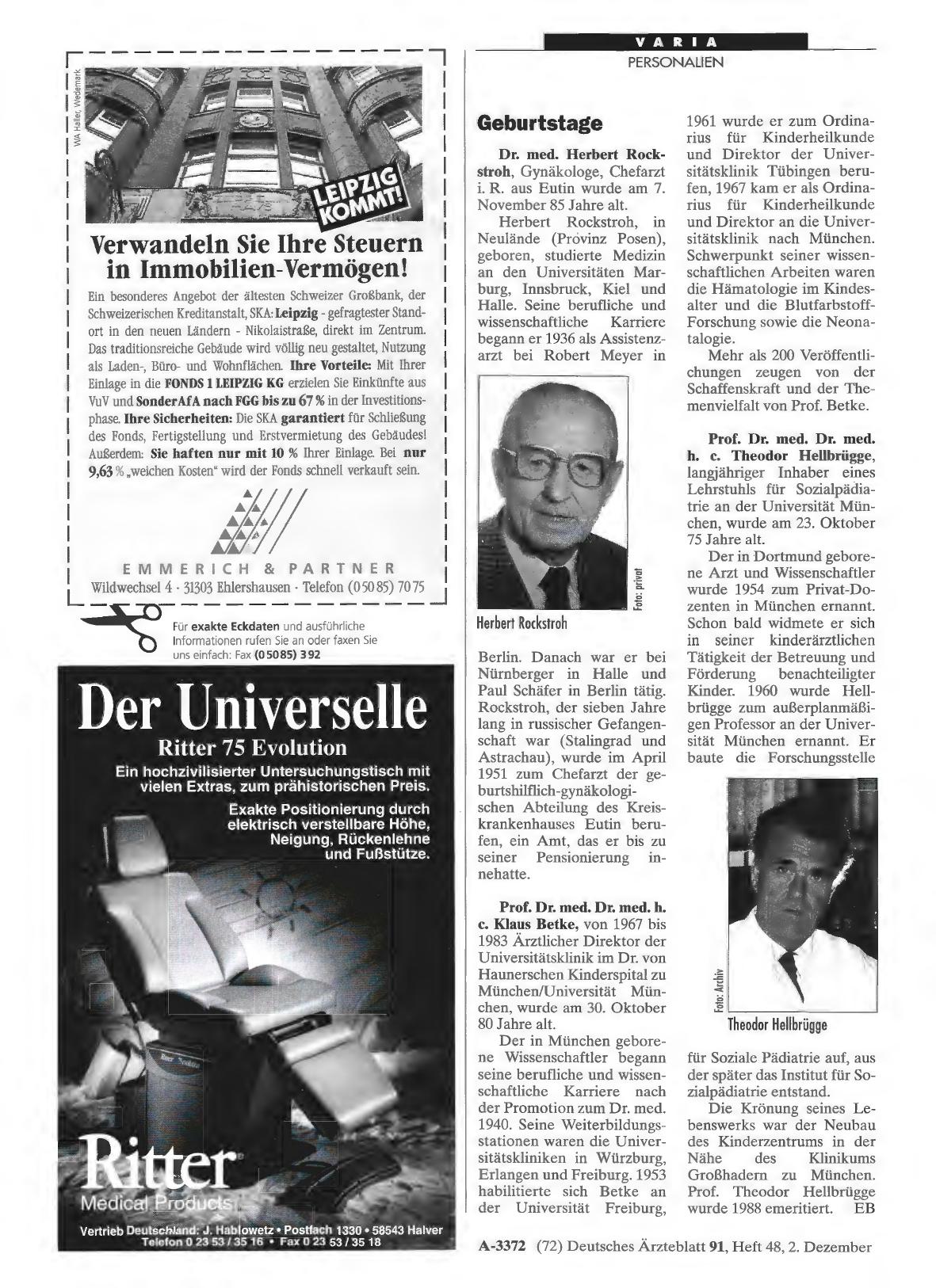 Vorschauseite 1: Geburtstage