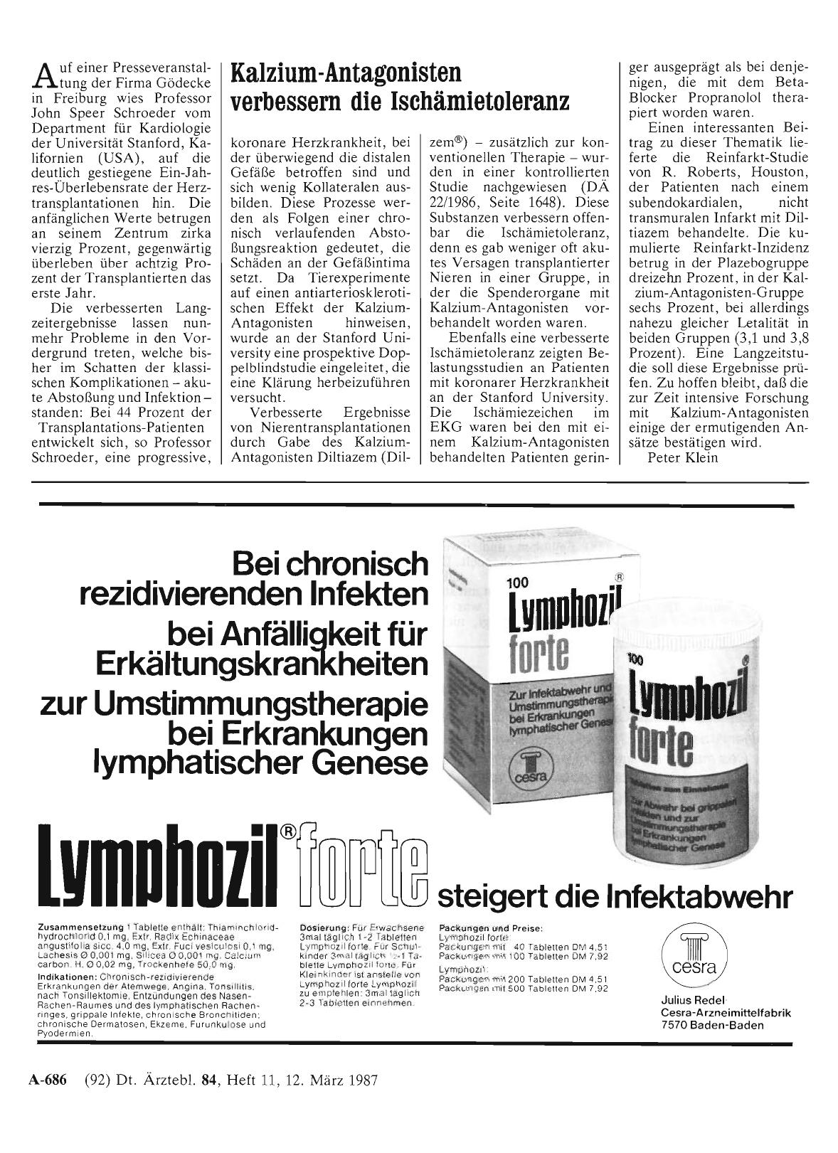 Vorschauseite 1: Kalzium-Antagonisten verbessern die Ischämietoleranz