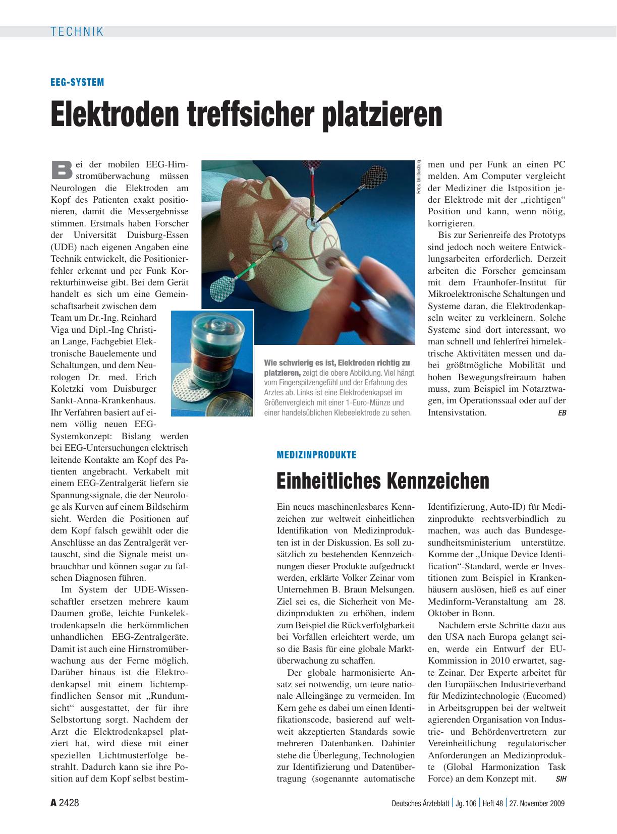 Vorschauseite 1: EEG-System: Elektroden treffsicher platzieren