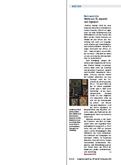 Vorschauseite 1: Medizingeschichte: Werke aus Öl, Aquarell und Eigenblut