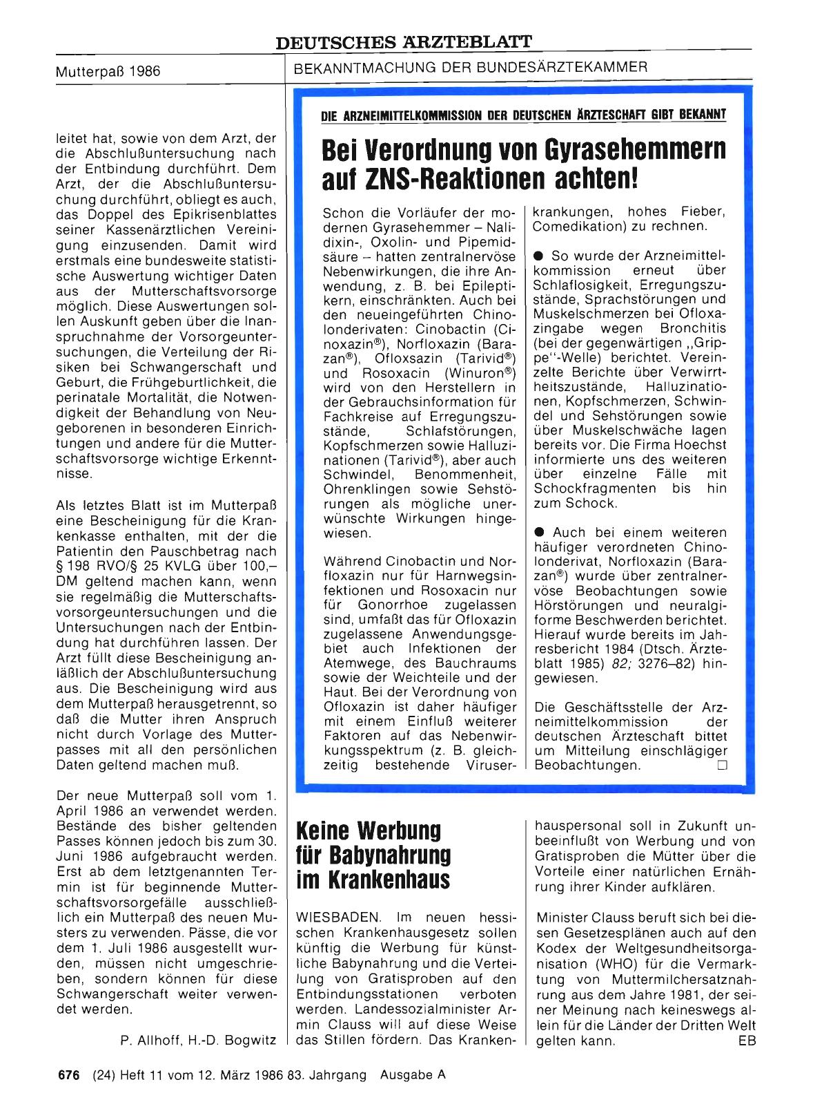 Vorschauseite 1: Keine Werbung für Babynahrung im Krankenhaus