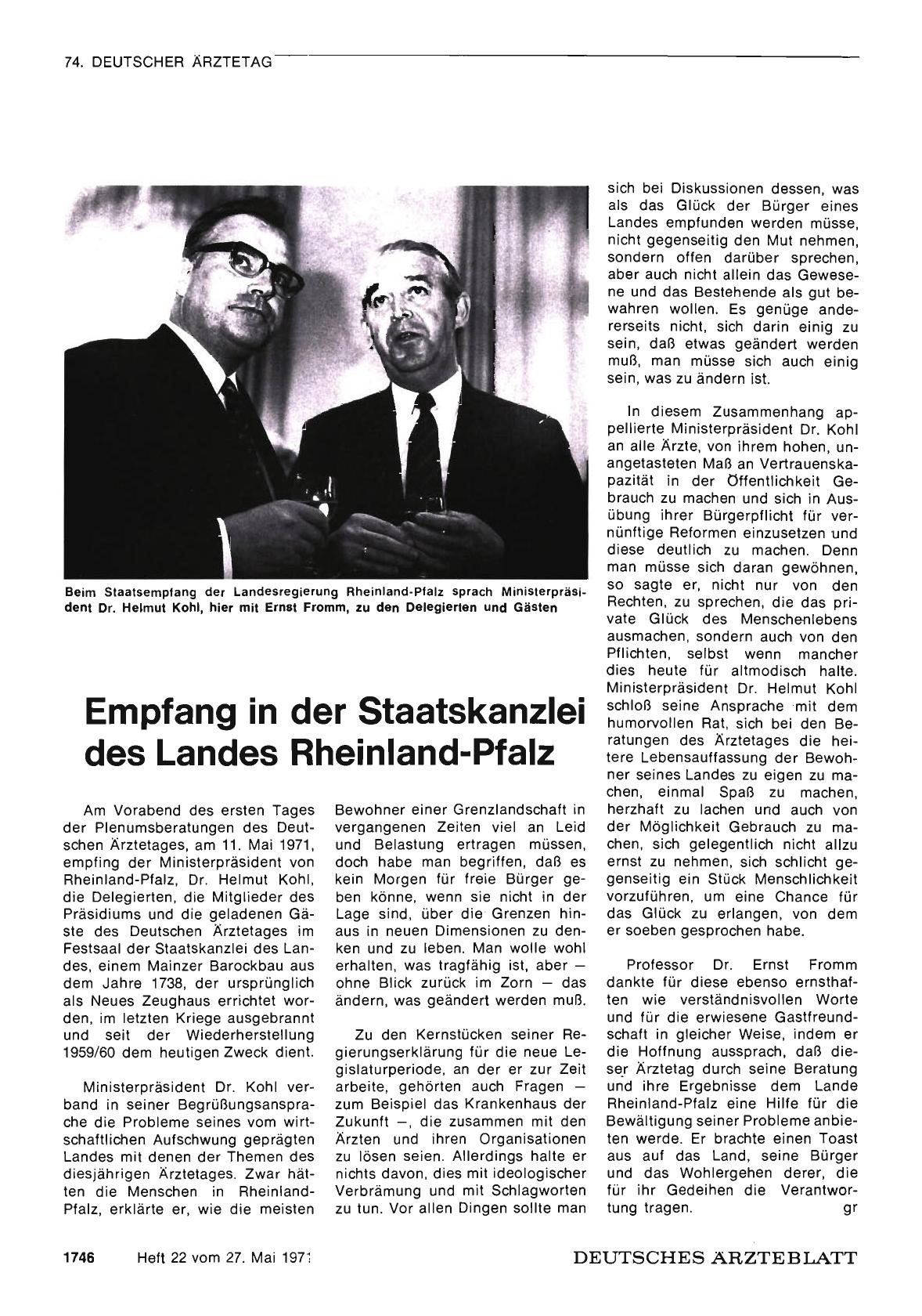Vorschauseite 1: Empfang in der Staatskanzlei des Landes Rheinland-Pfalz