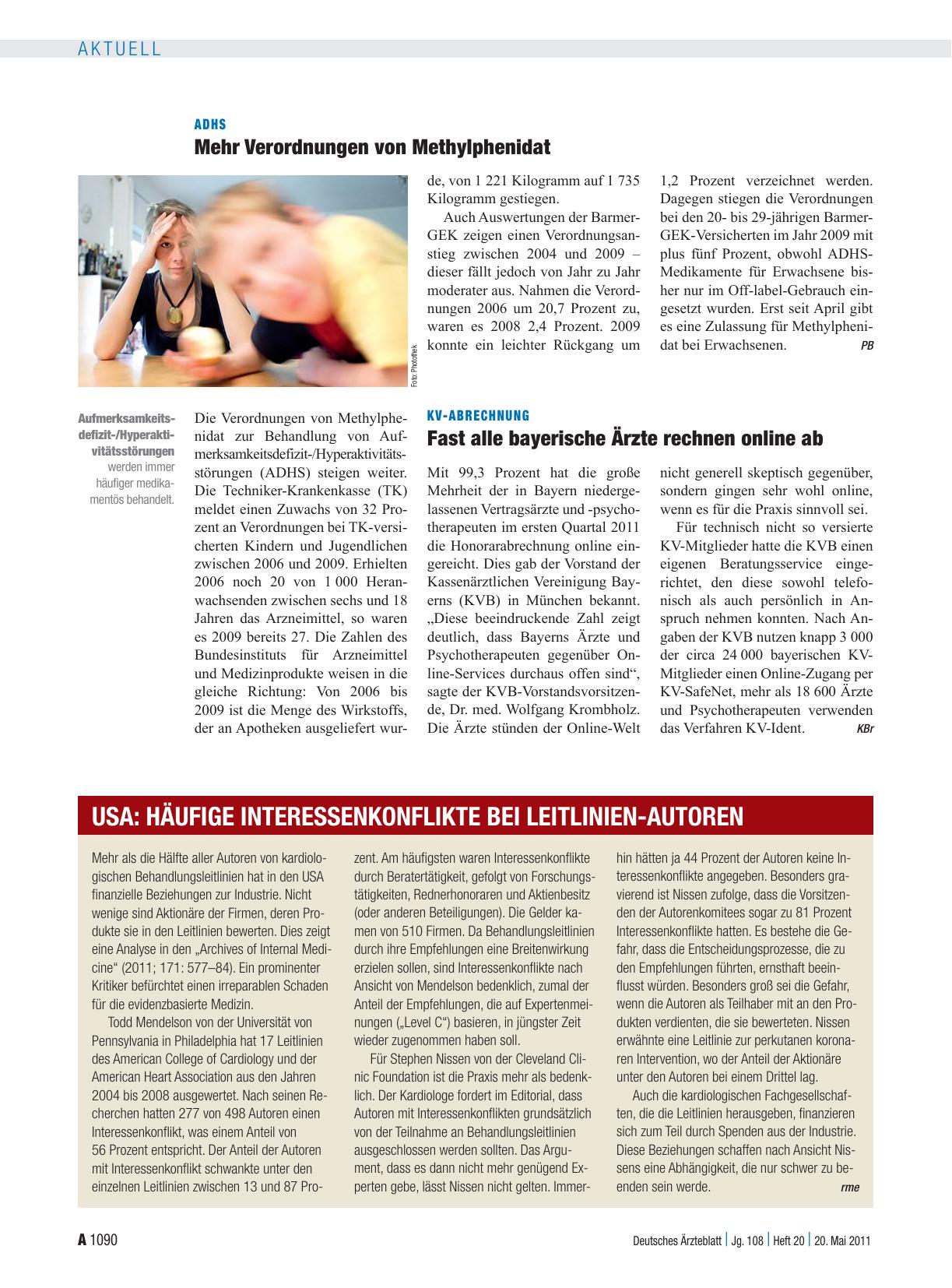 Vorschauseite 1: ADHS: Mehr Verordnungen von Methylphenidat