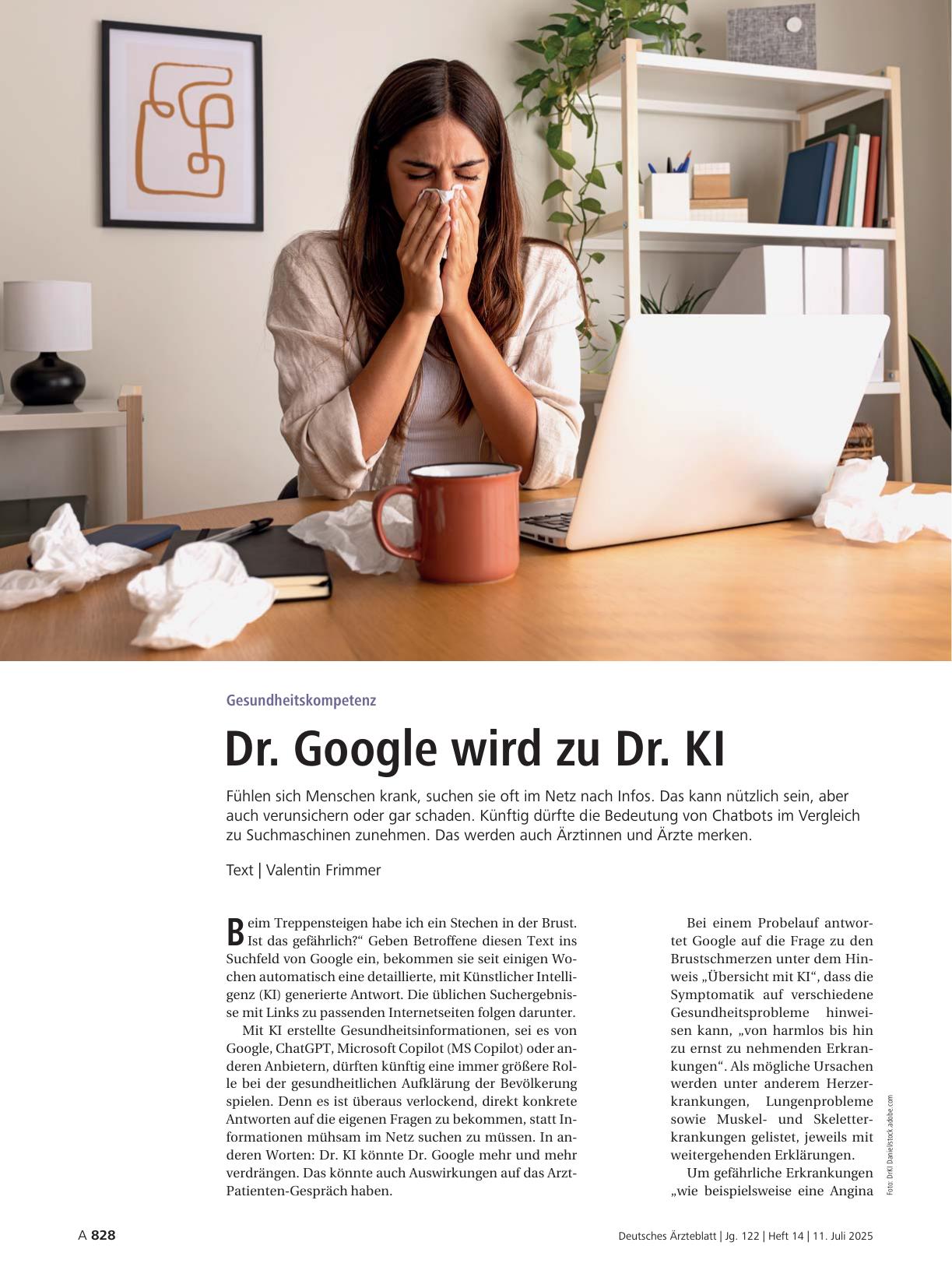 Vorschauseite 1: Gesundheitskompetenz: Dr. Google wird zu Dr. KI