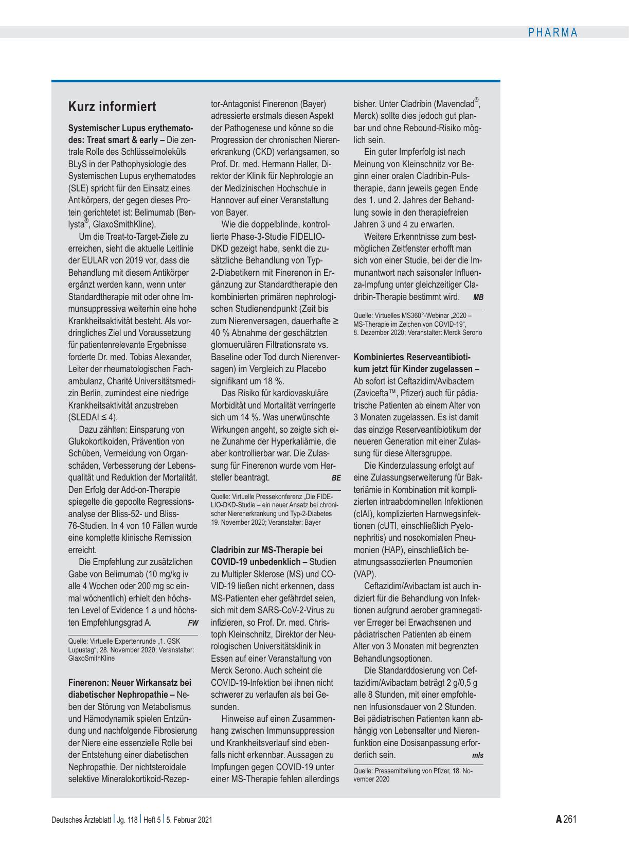 Vorschauseite 1: Kurz informiert
