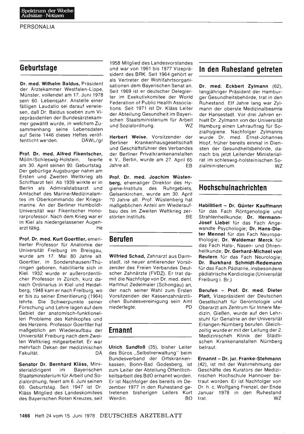 Vorschauseite 1: In den Ruhestand getreten