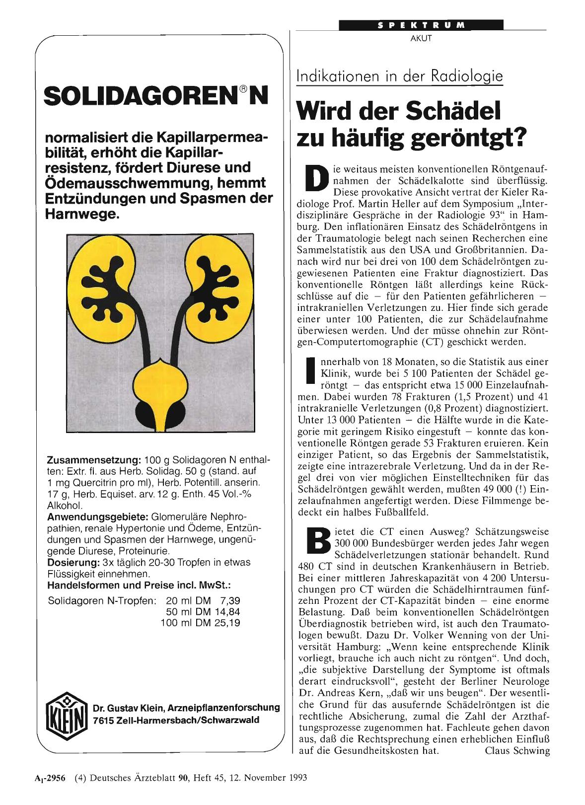 Vorschauseite 1: Indikationen in der Radiologie: Wird der Schädel zu häufig geröntgt?